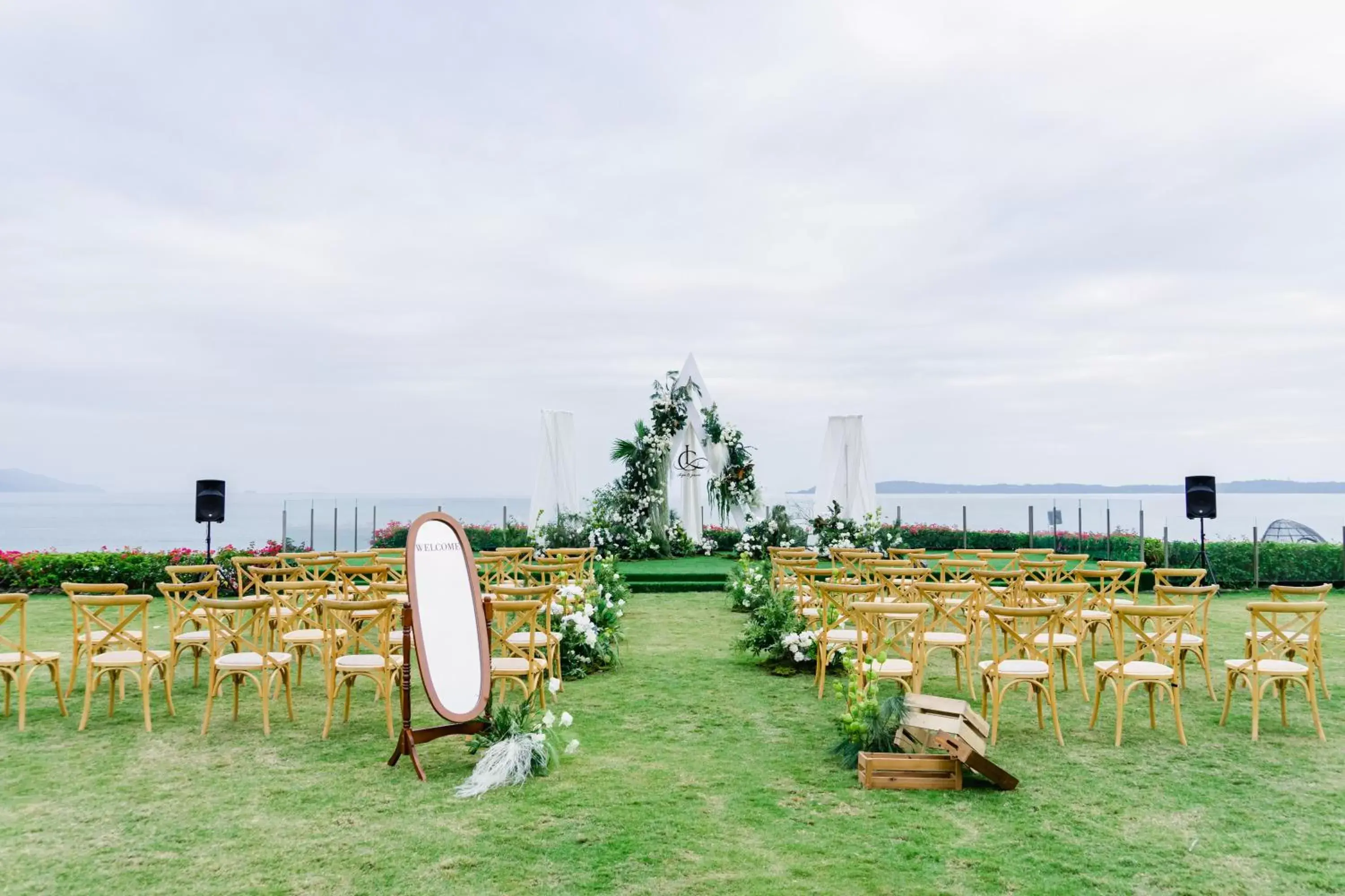 wedding, Garden in Shenzhen Marriott Hotel Golden Bay