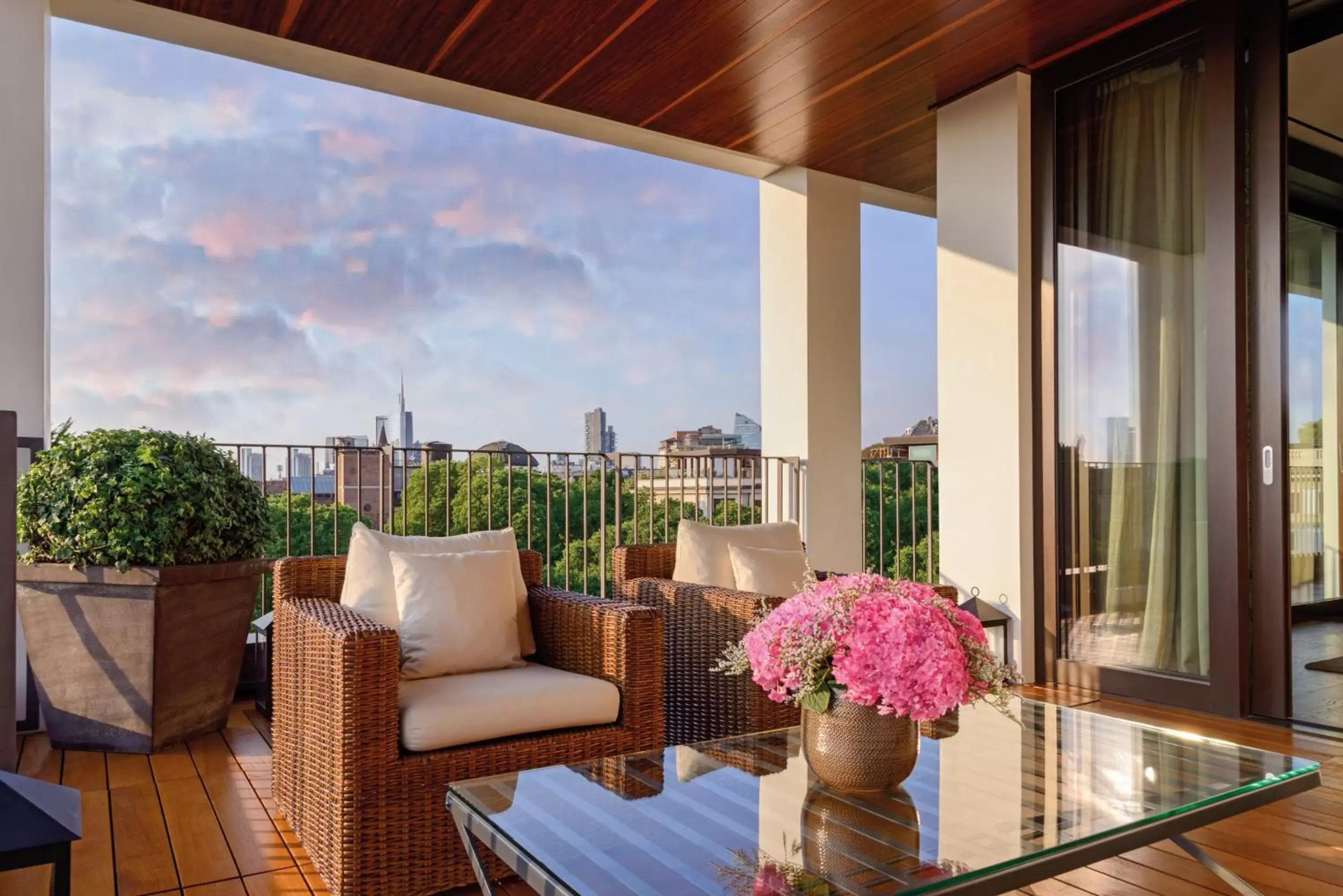 Balcony/Terrace in Bulgari Hotel Milano