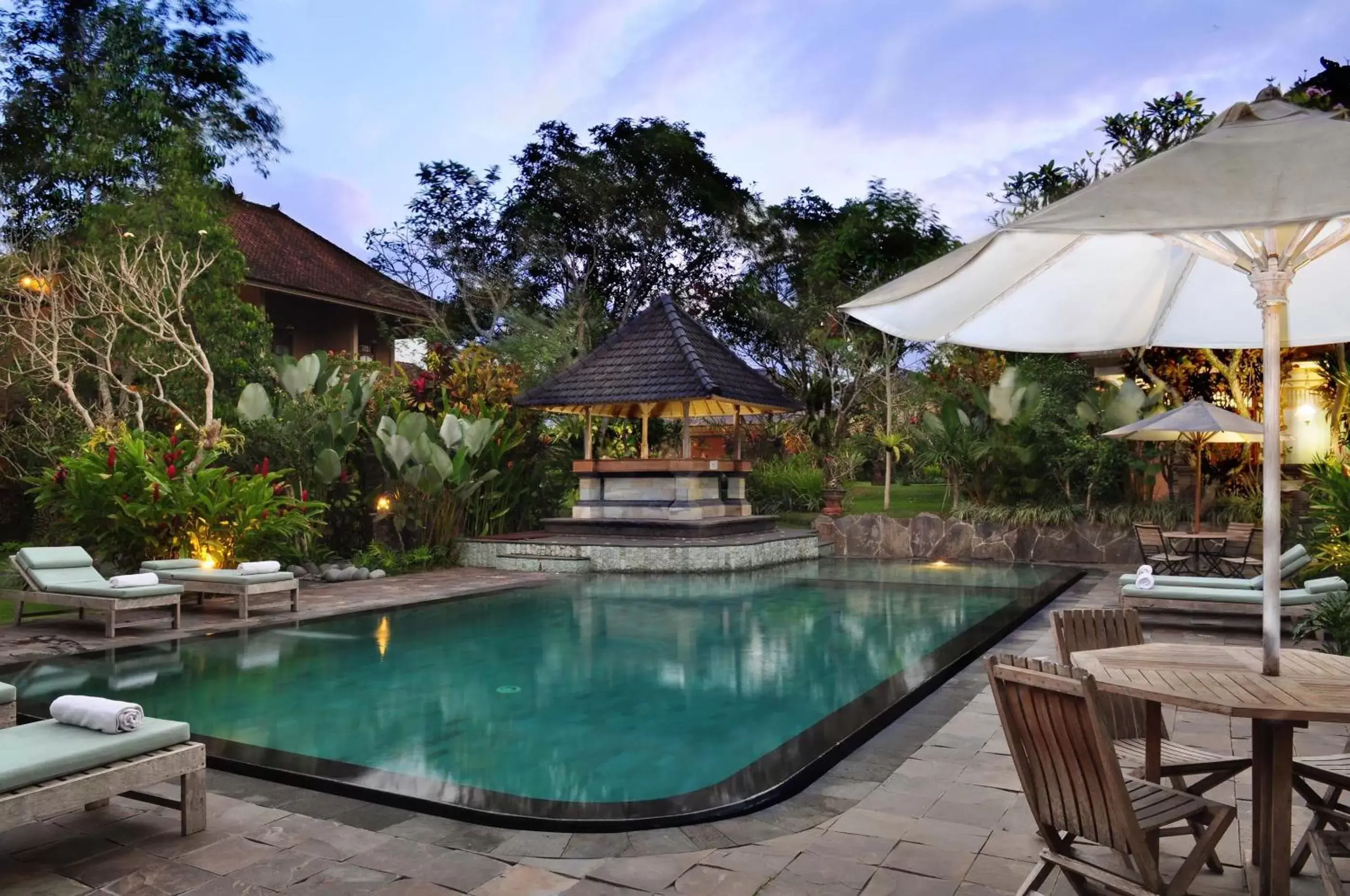 Natural landscape, Swimming Pool in Sri Ratih Cottages, CHSE Certified