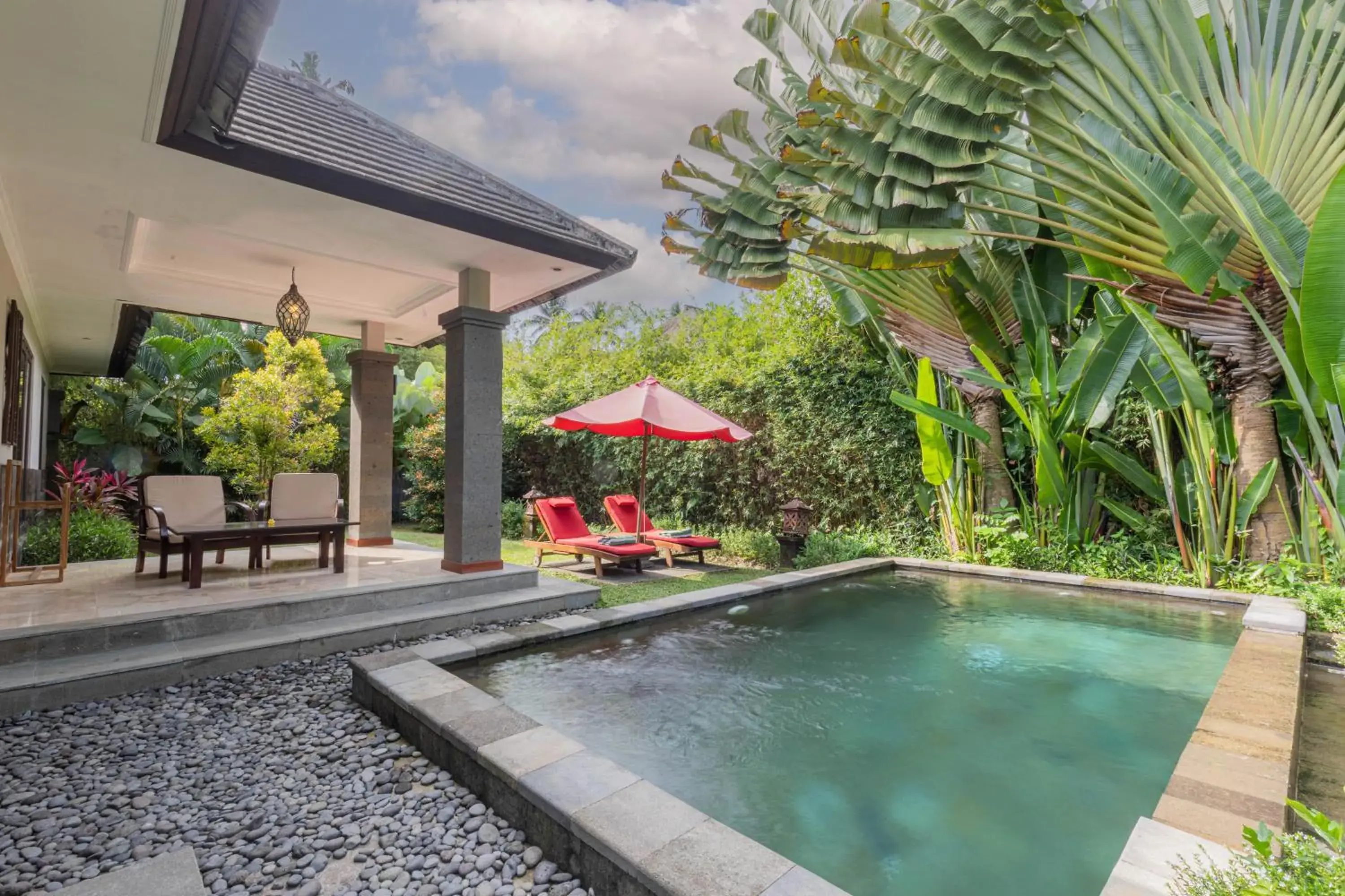 Patio, Swimming Pool in Suara Air Luxury Villa Ubud