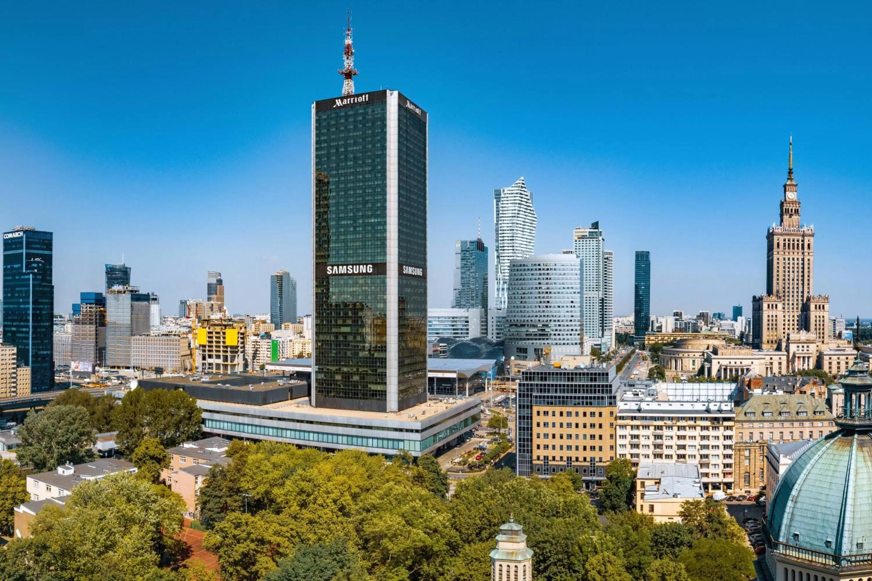Property building in Warsaw Marriott Hotel
