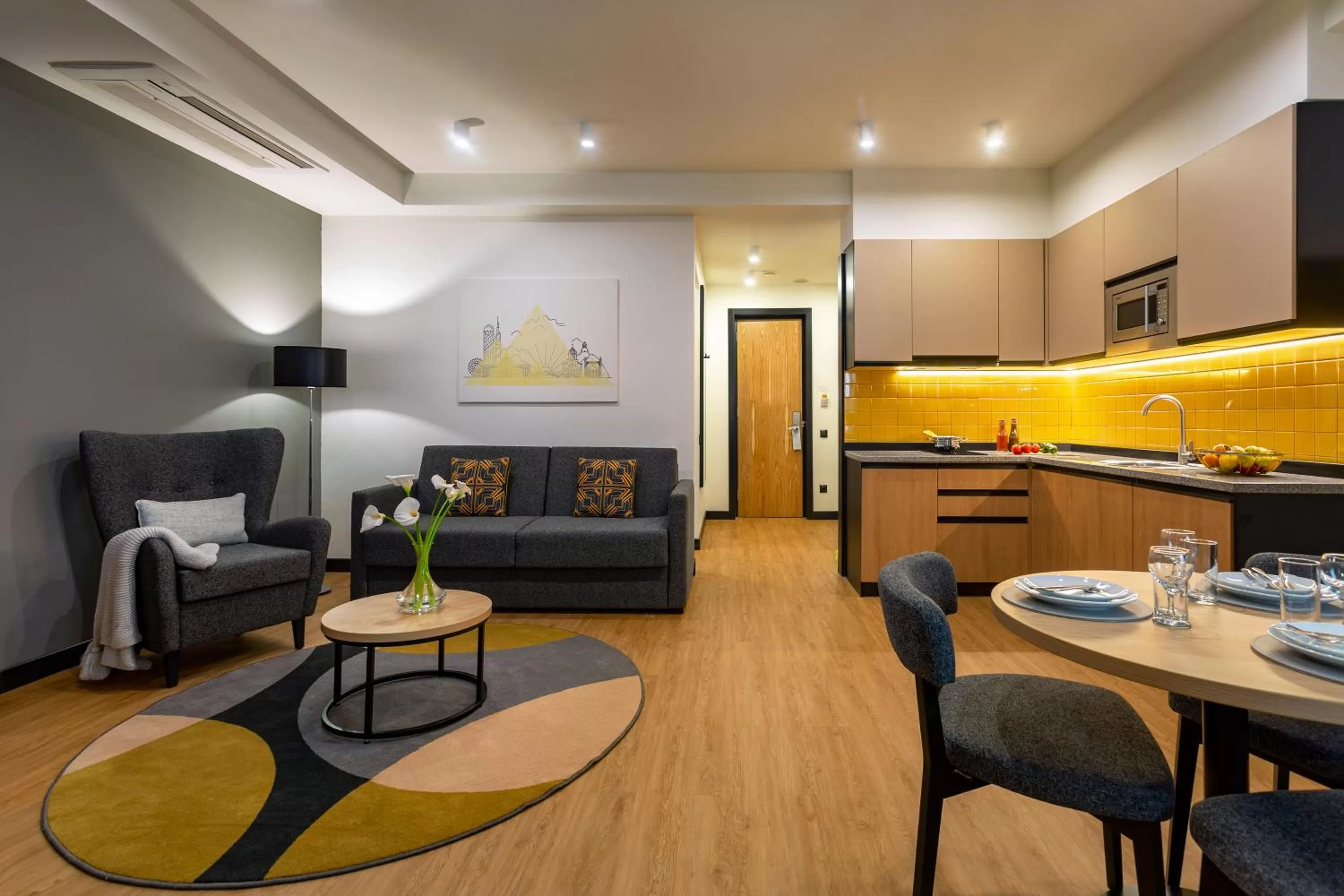 Living room in Citadines City Centre Tbilisi