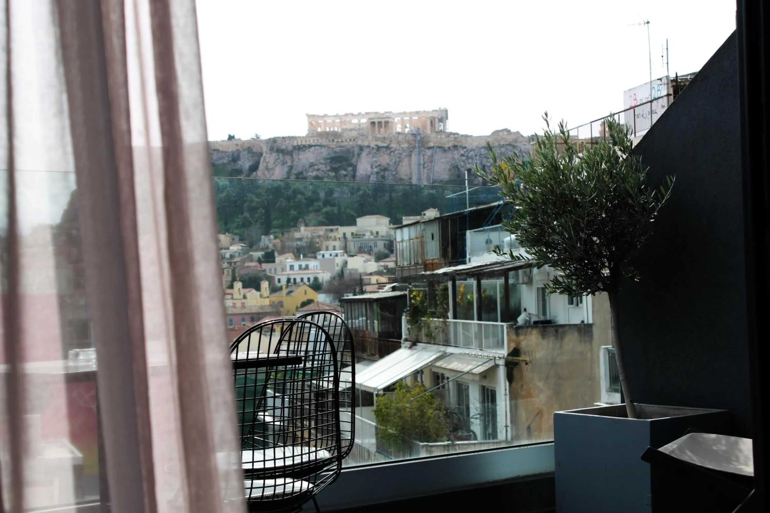 Deluxe Suite with Acropolis View and Veranda in Athens Lodge Boutique Hotel