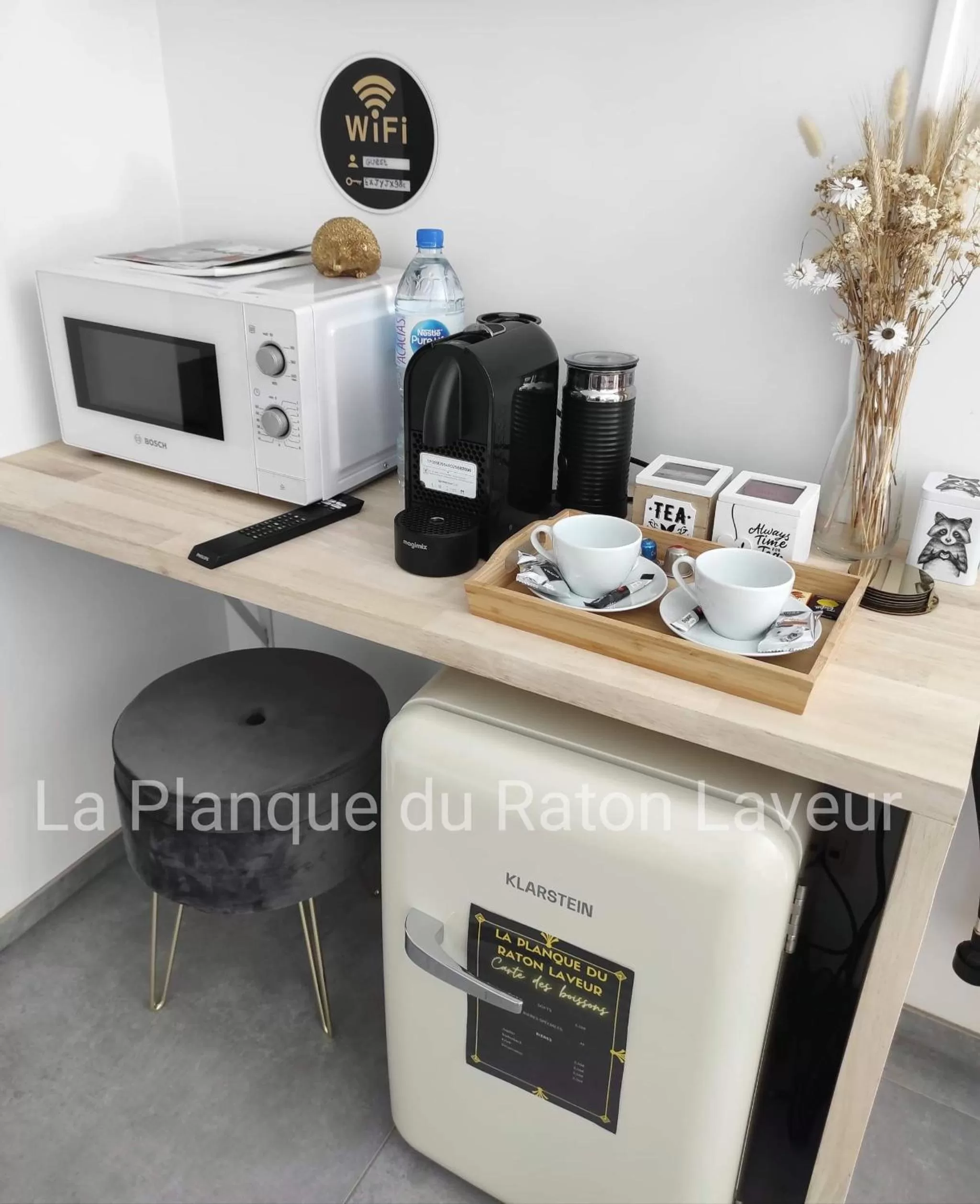 Coffee/tea facilities in La planque du raton laveur