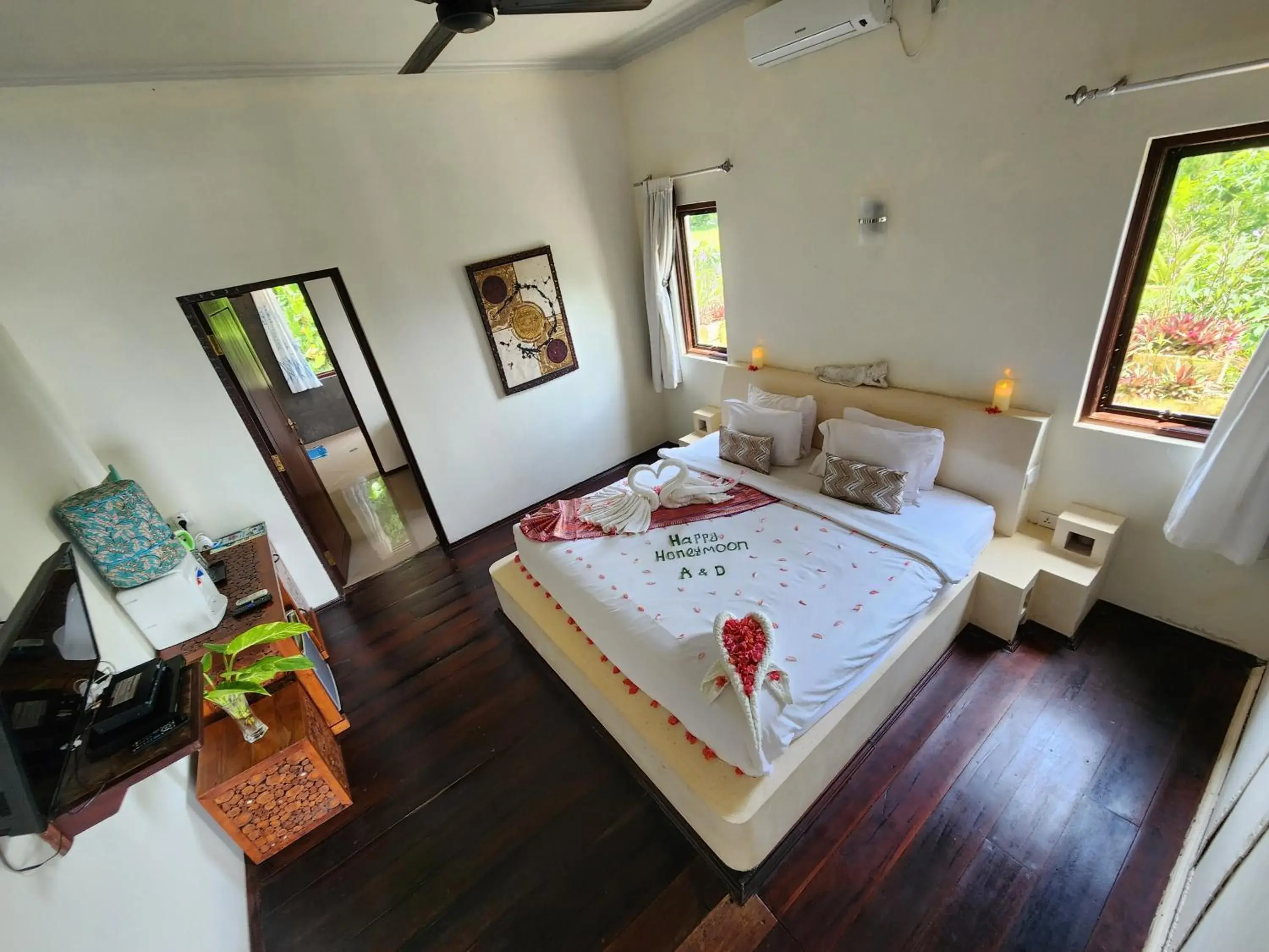 Bed in Villa Umbrella Lombok