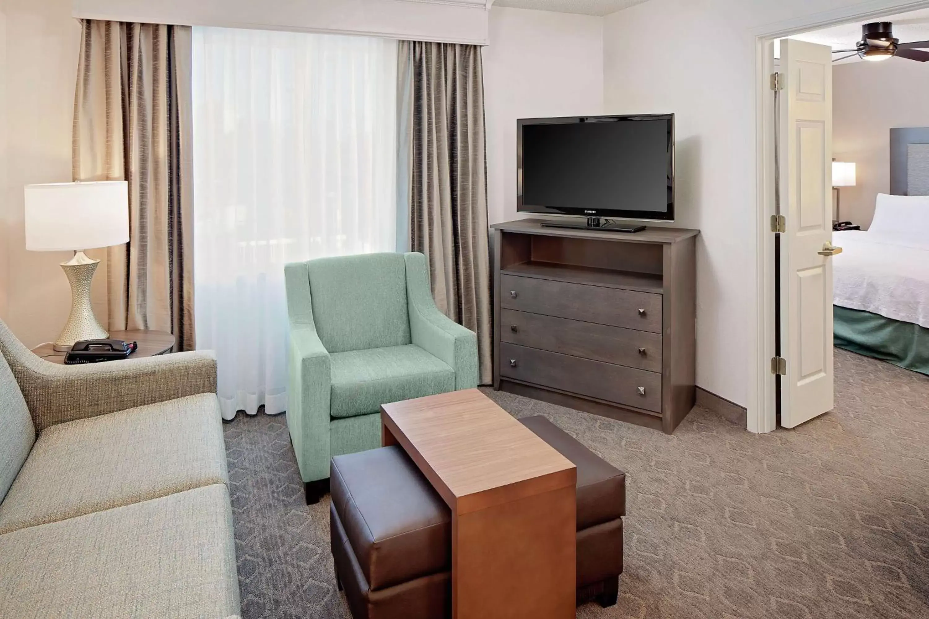 Bedroom, Seating Area in Homewood Suites by Hilton Dallas Market Center