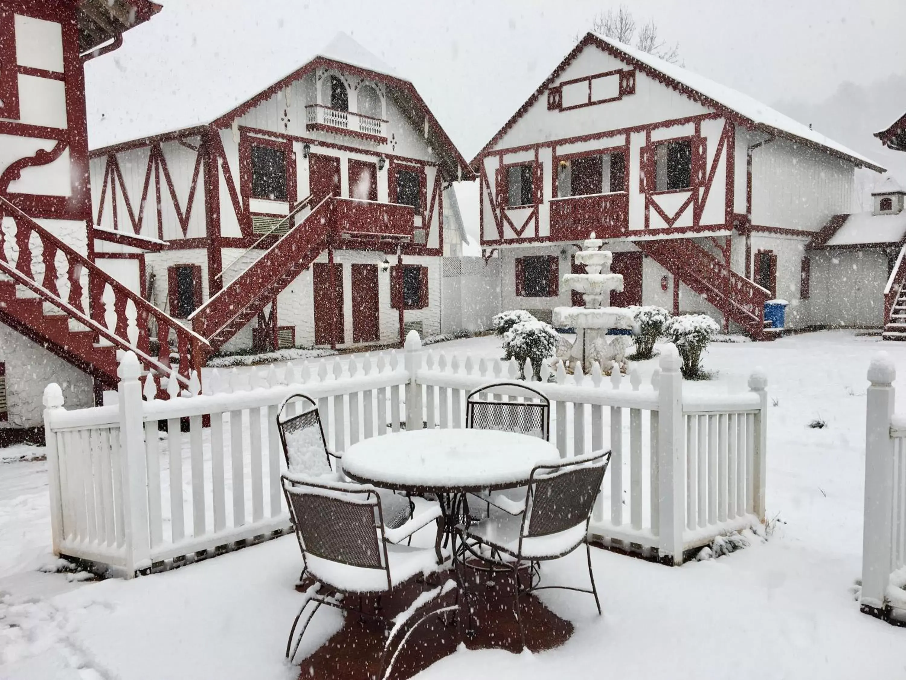 Property building, Winter in Alpine Village Inn