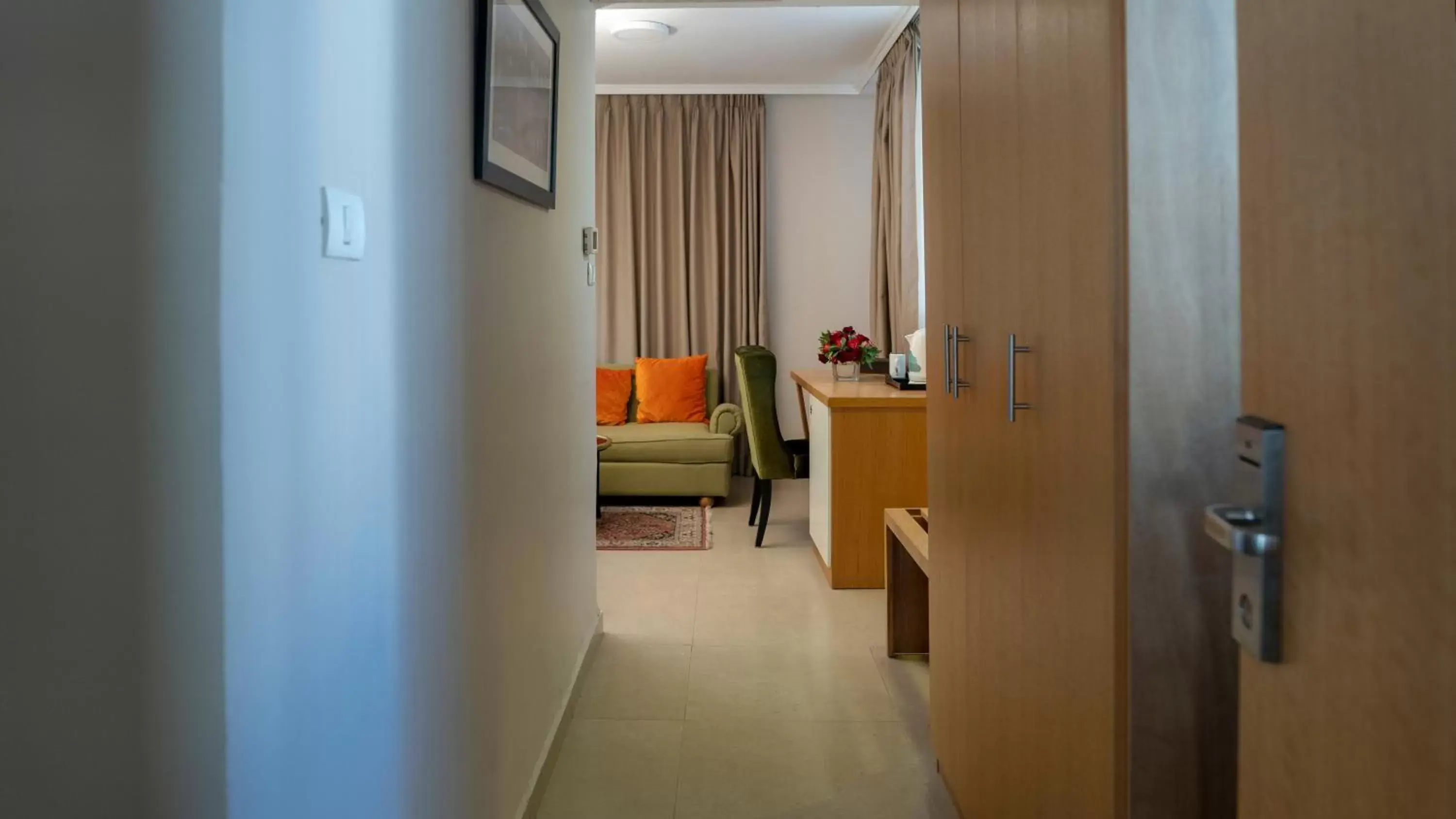 Bed, TV/Entertainment Center in The Sephardic House Hotel in The Jewish Quarter