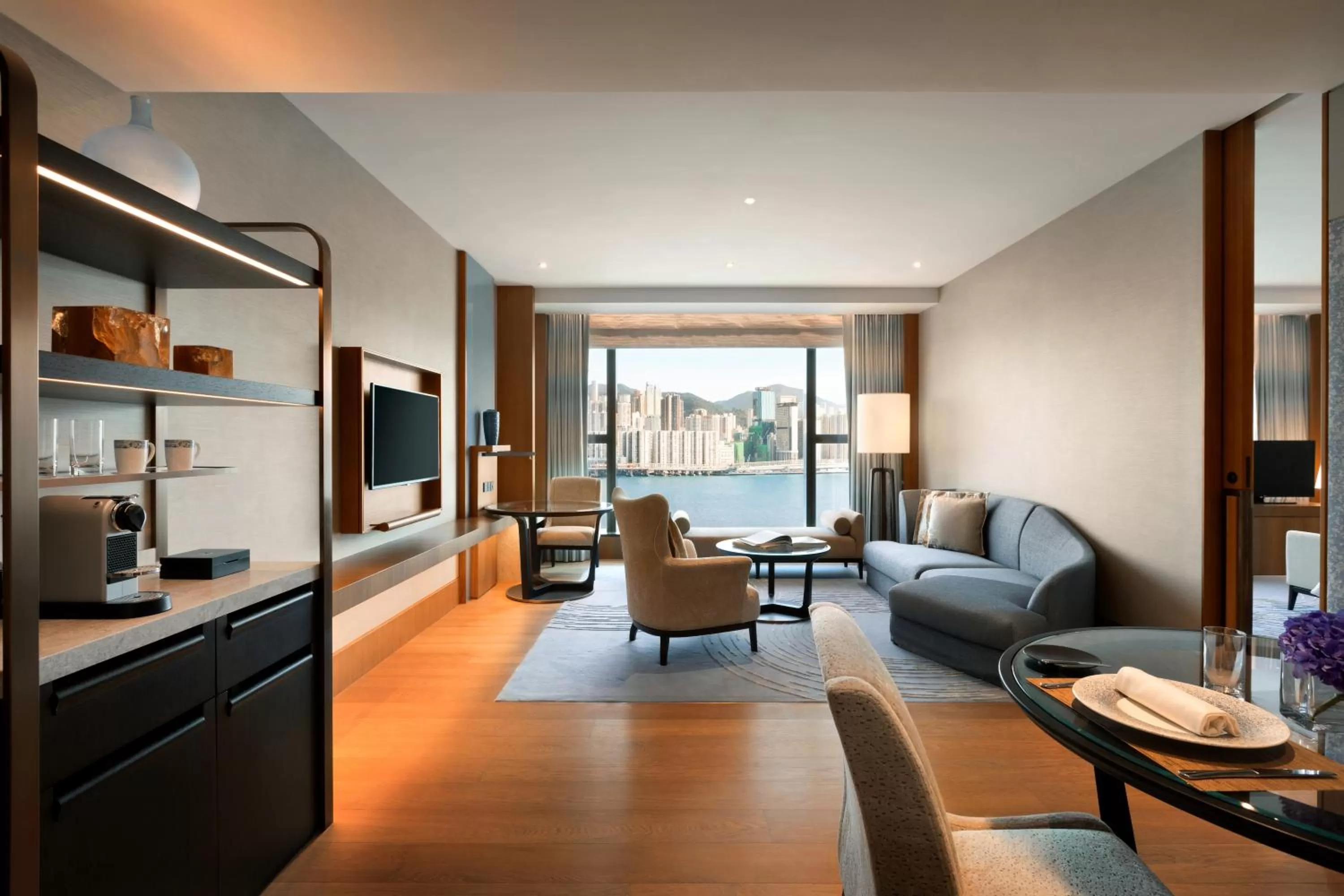 Seating area in Kerry Hotel Hong Kong by Shangri-la