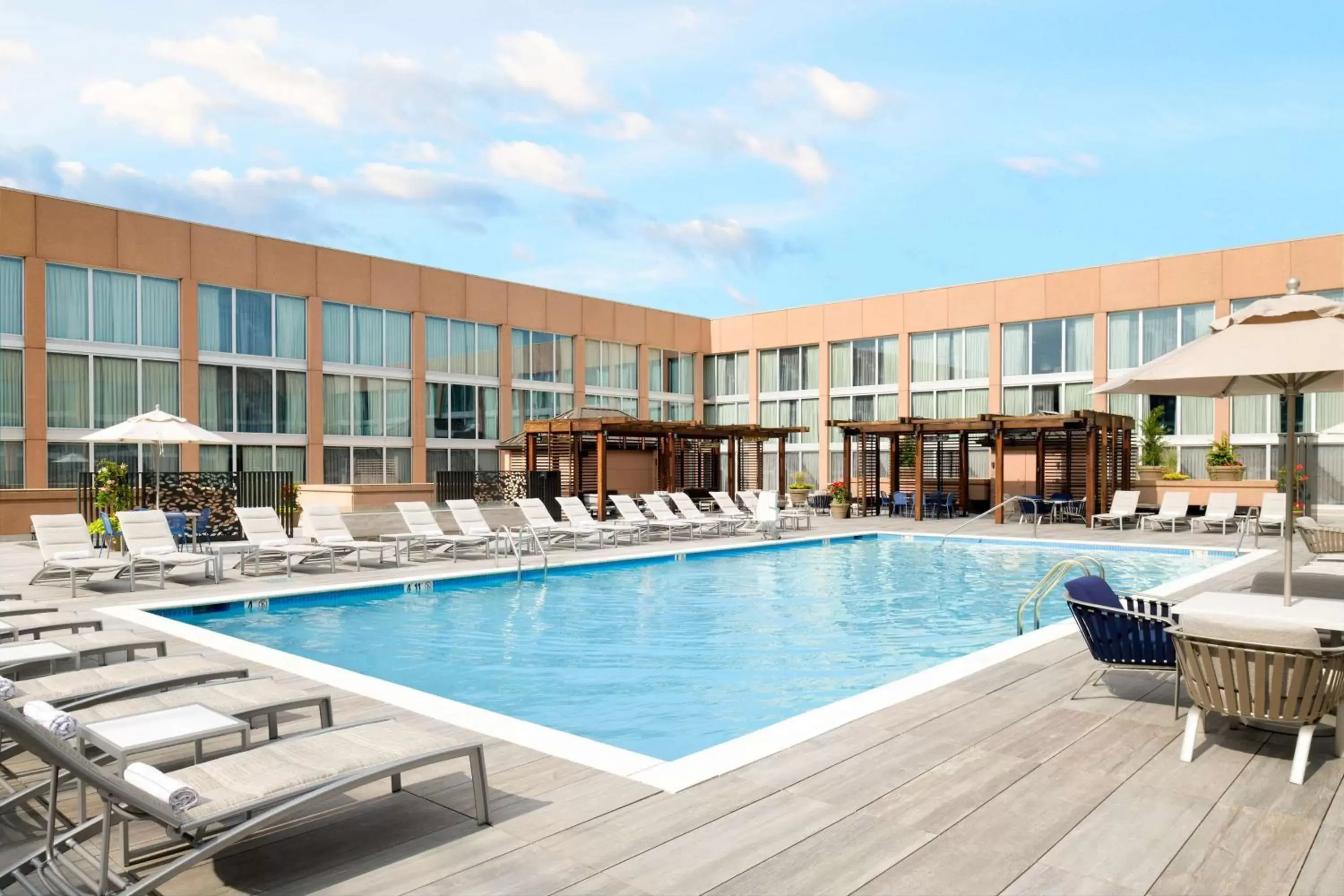 Pool view, Swimming Pool in Hilton Washington DC National Mall The Wharf