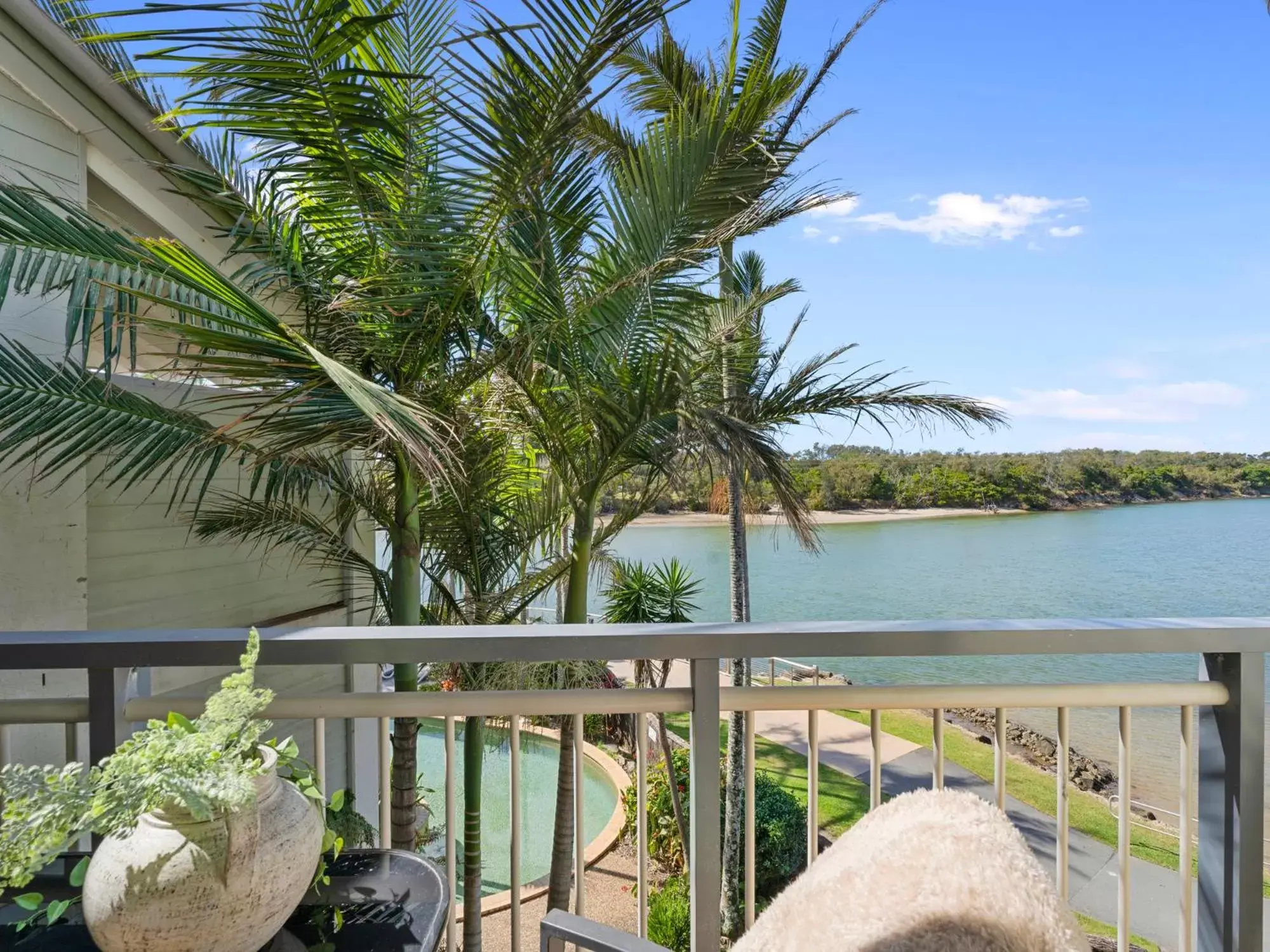 Pool view in Sunrise Cove Holiday Apartments by Kingscliff Accommodation