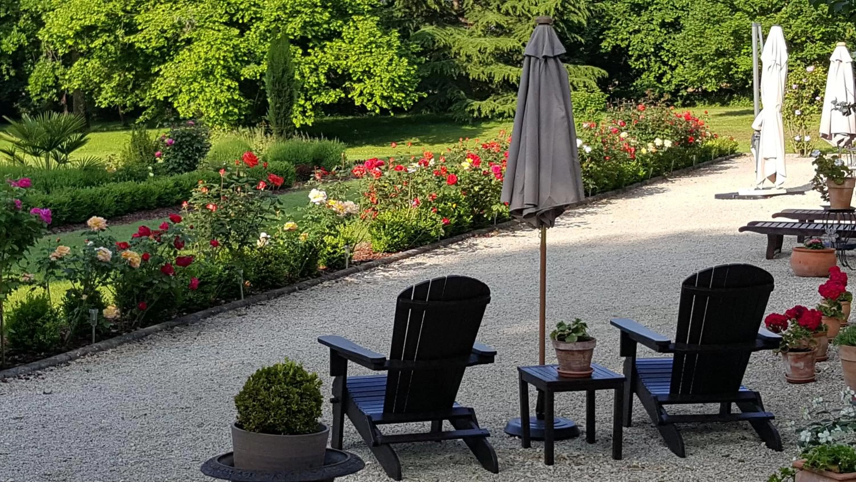 Balcony/Terrace in Maison d'hôtes de Charme Les Bruhasses
