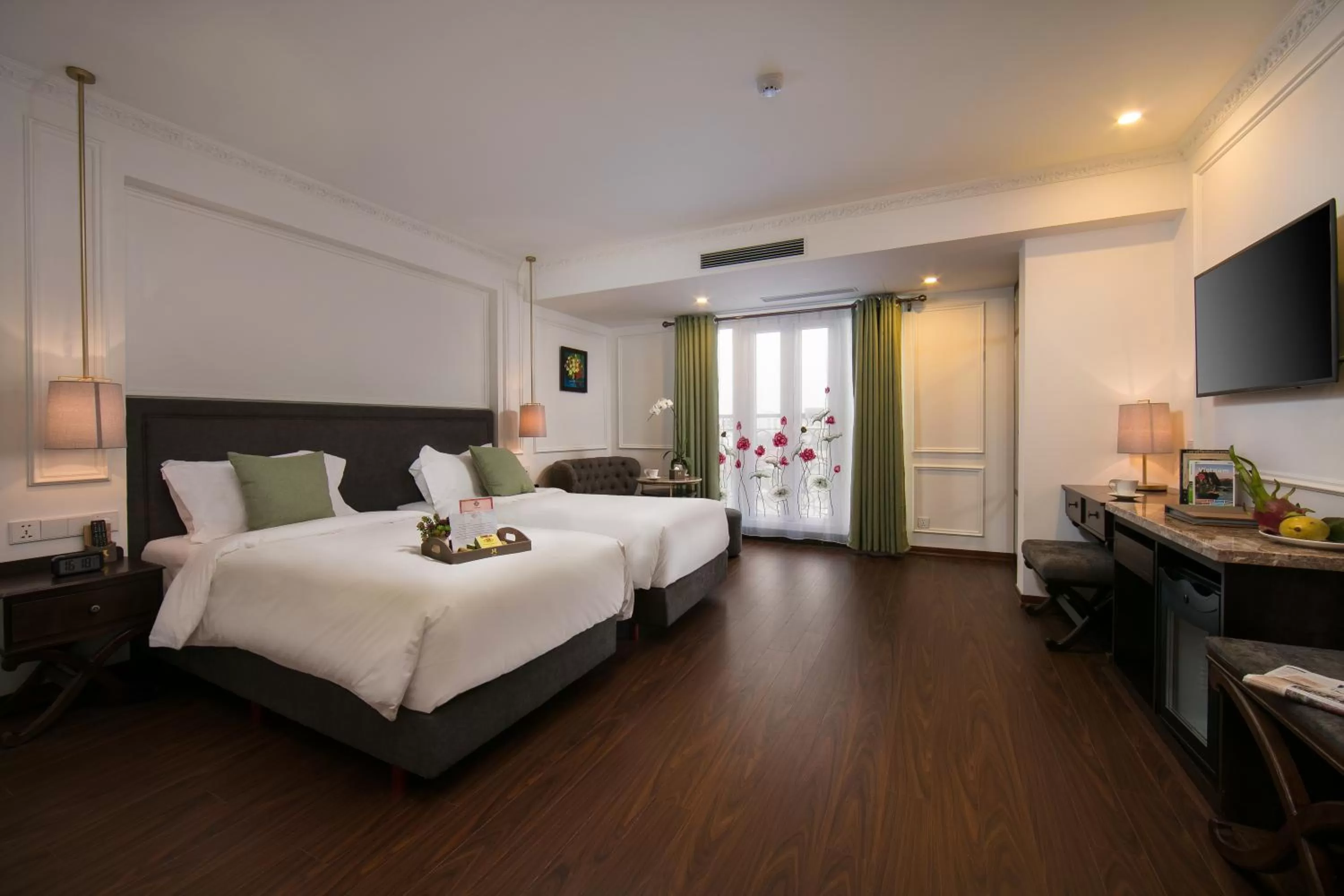 Photo of the whole room, Bed in Hanoi Allure Hotel