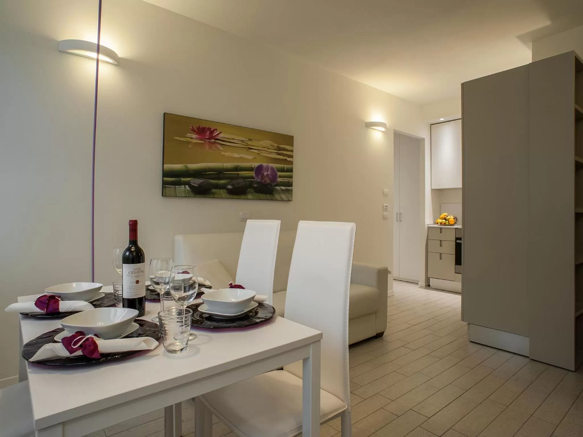 Kitchen or kitchenette in La Farina Apartments