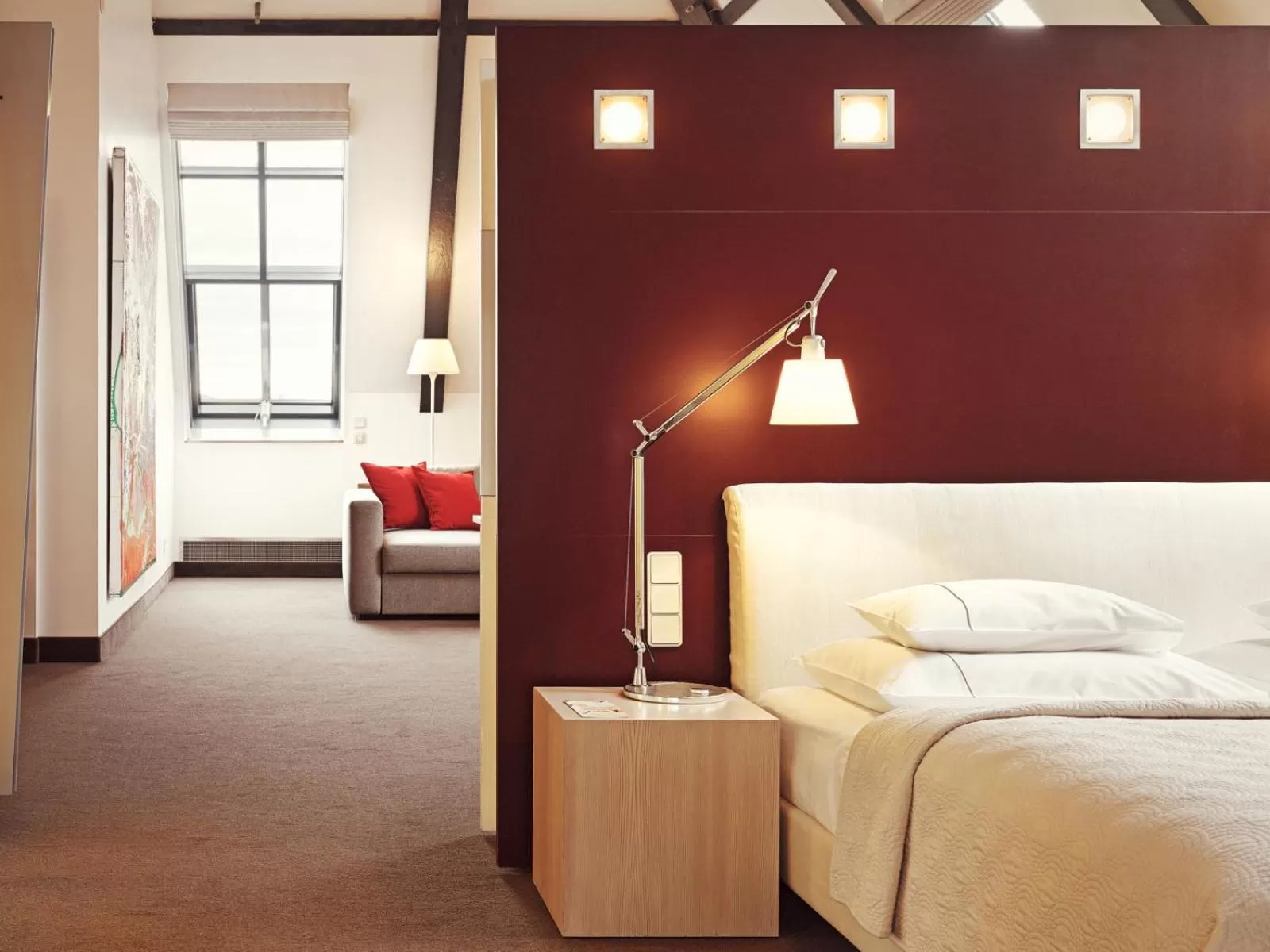 Bed in Gastwerk Hotel Hamburg