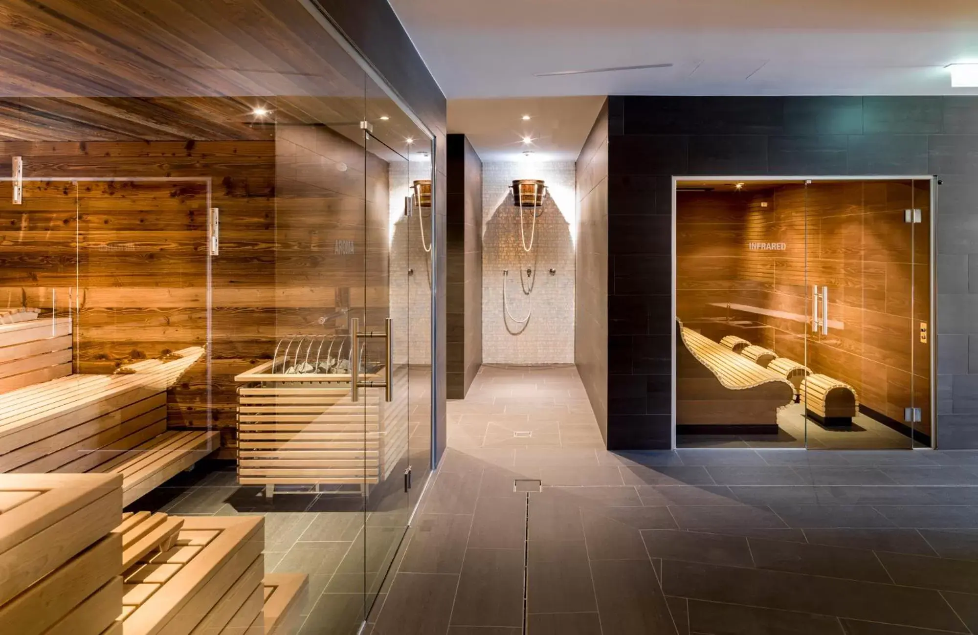 Sauna, Bathroom in Hotel Goldried