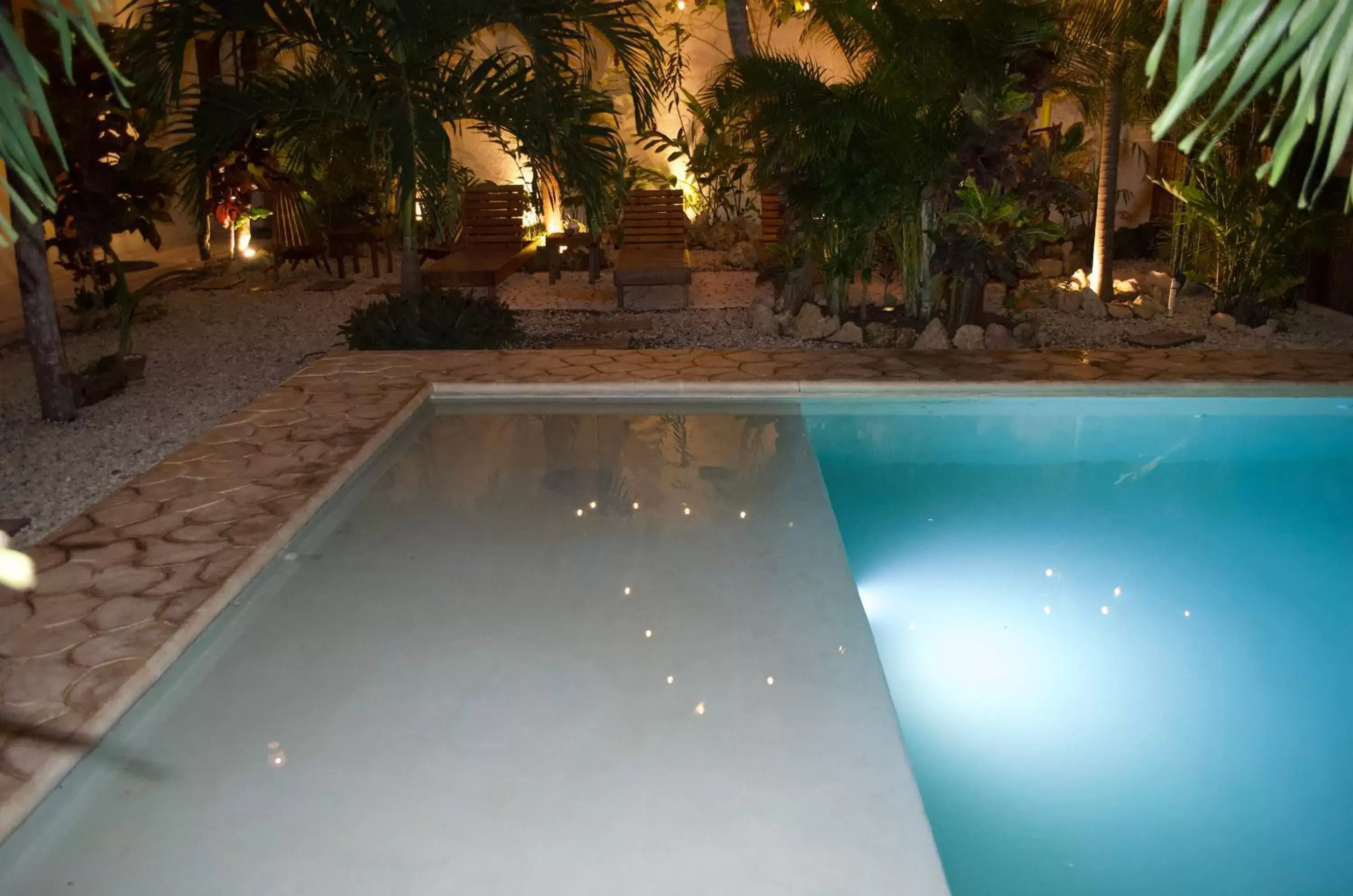 Night, Swimming Pool in Aldea San Lam - Oasis Of Tulum