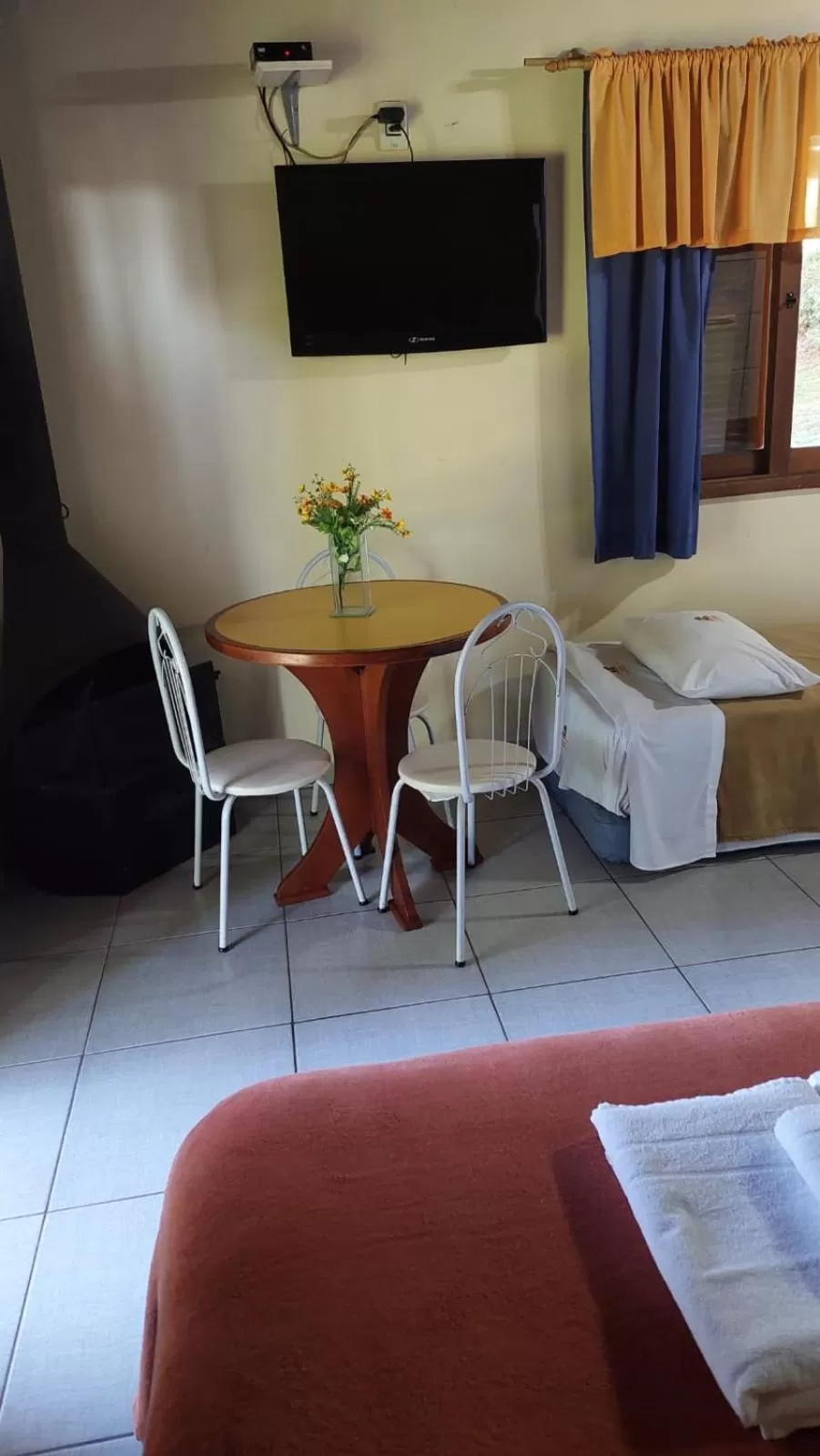 Bed in Pousada da Chacara