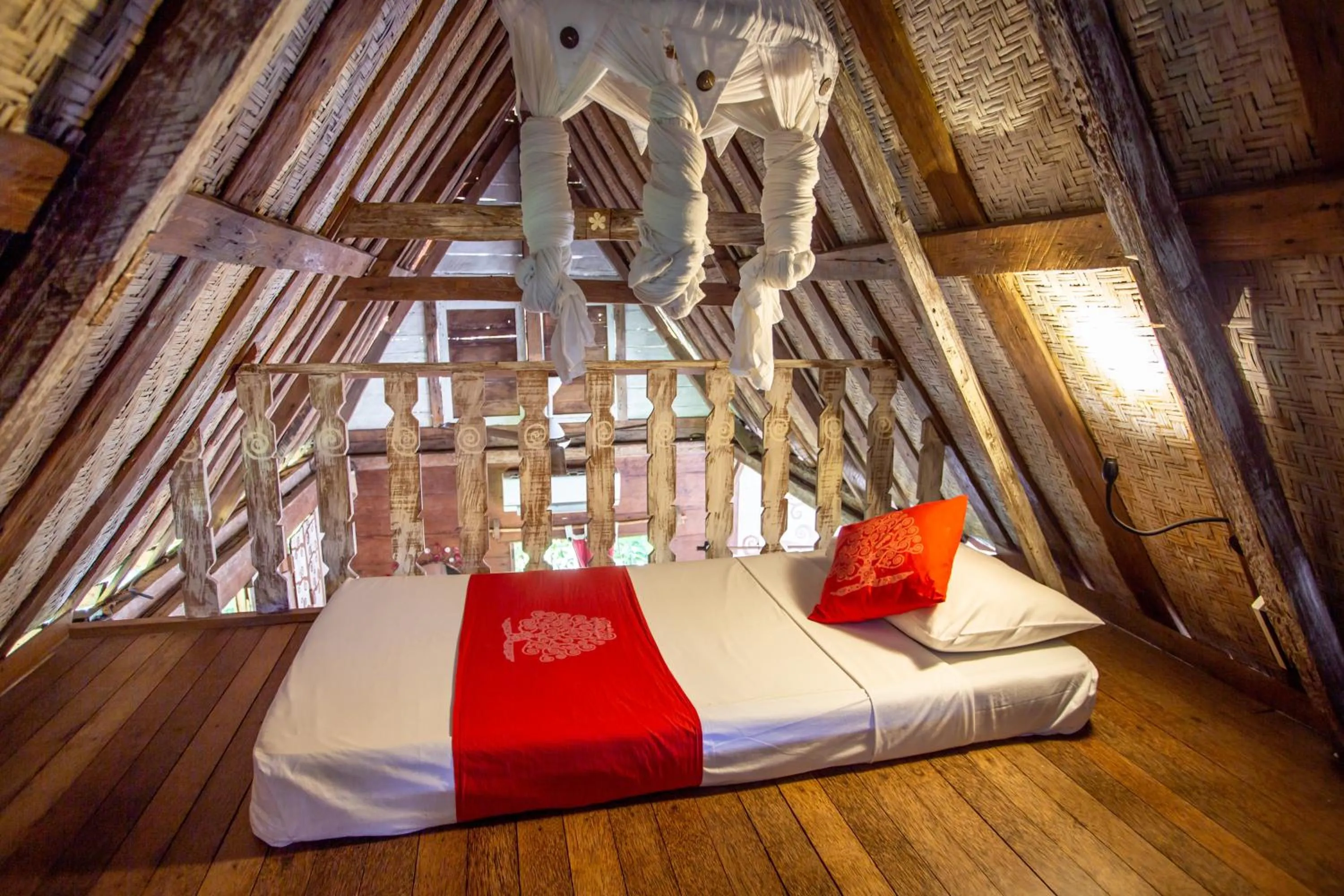 Bed in Swasti Eco Cottages