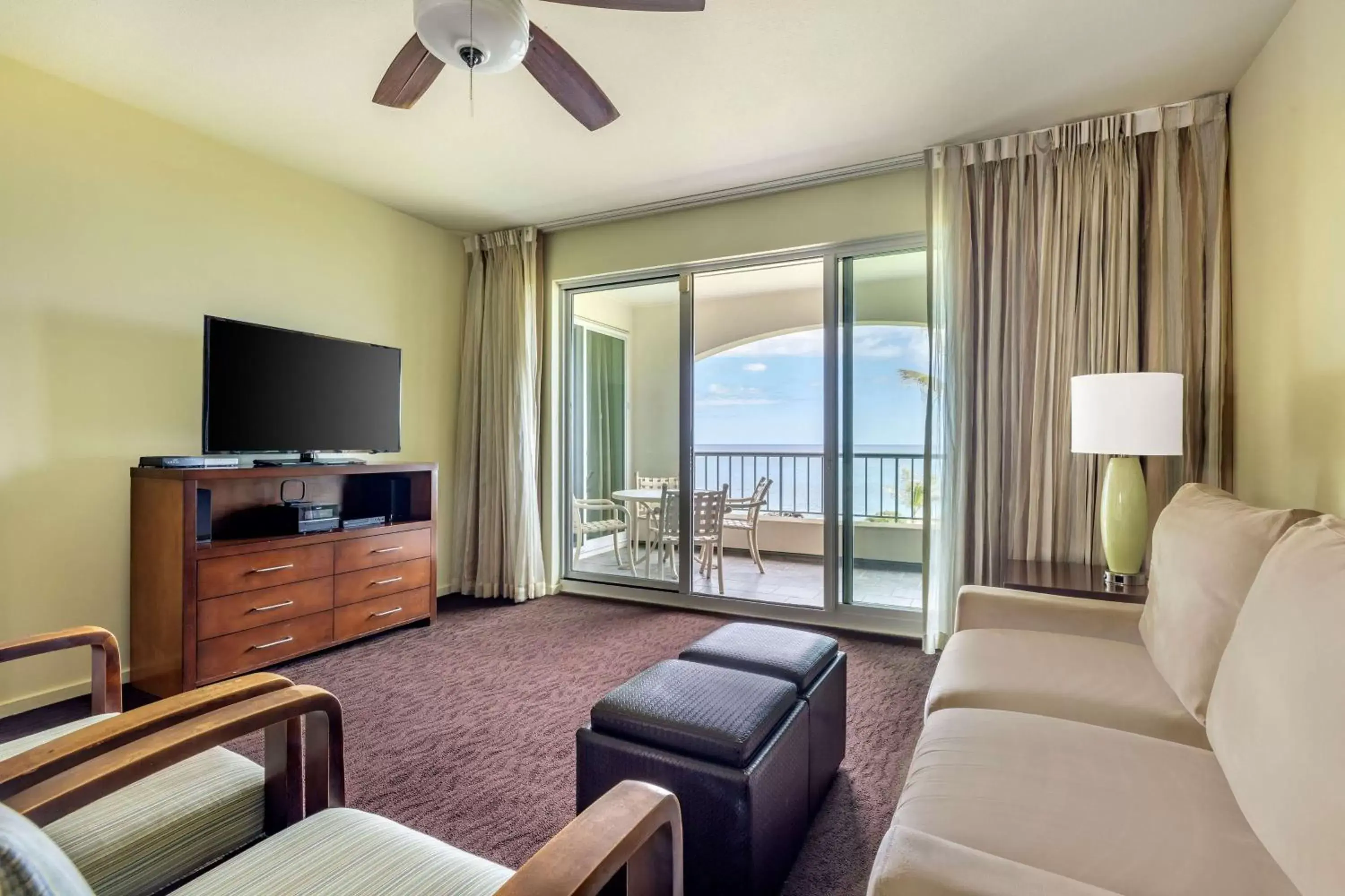 Living room, Seating Area in Hilton Vacation Club The Point at Poipu Kauai