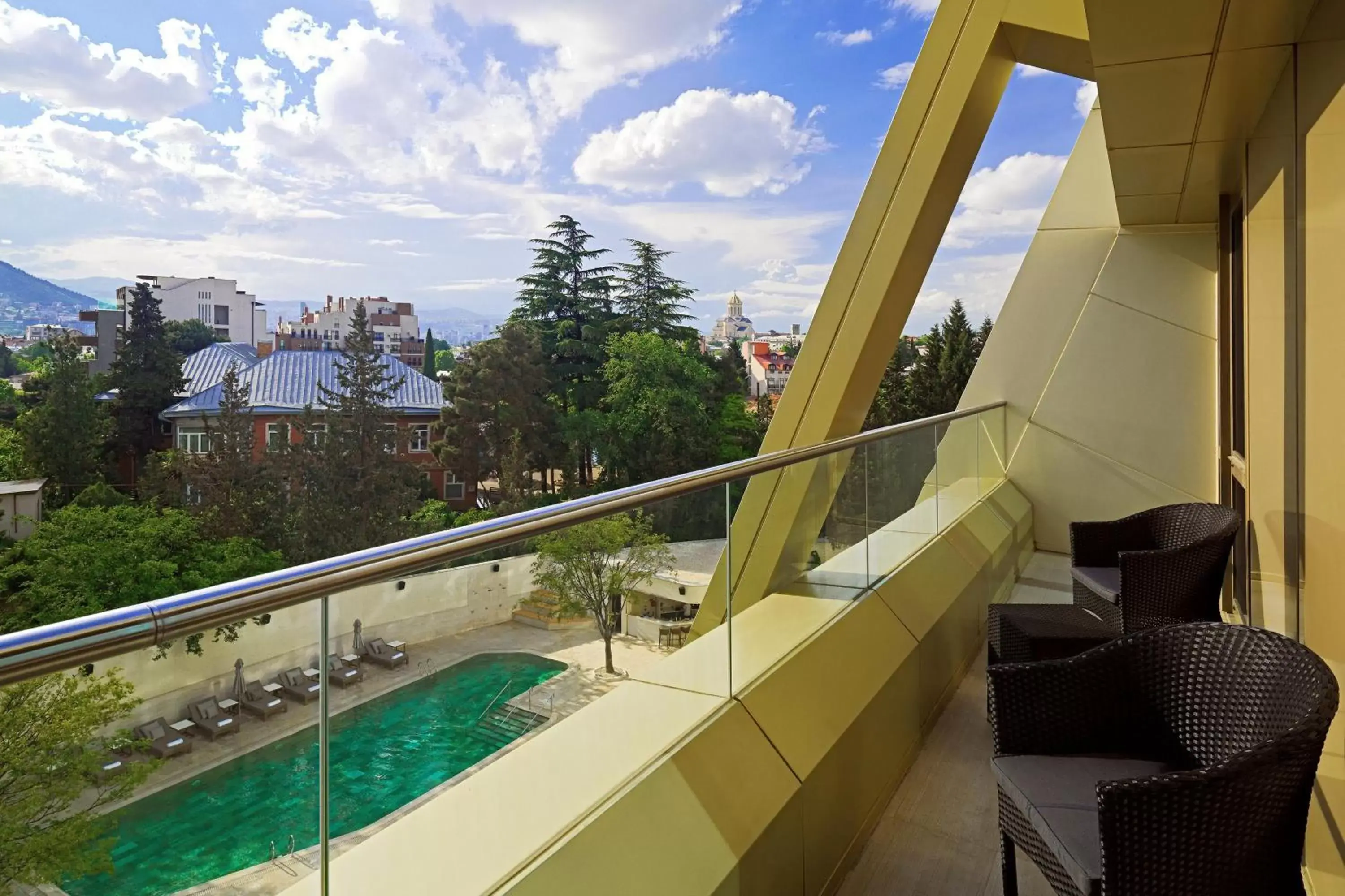 Photo of the whole room, Pool View in Sheraton Grand Tbilisi Metechi Palace