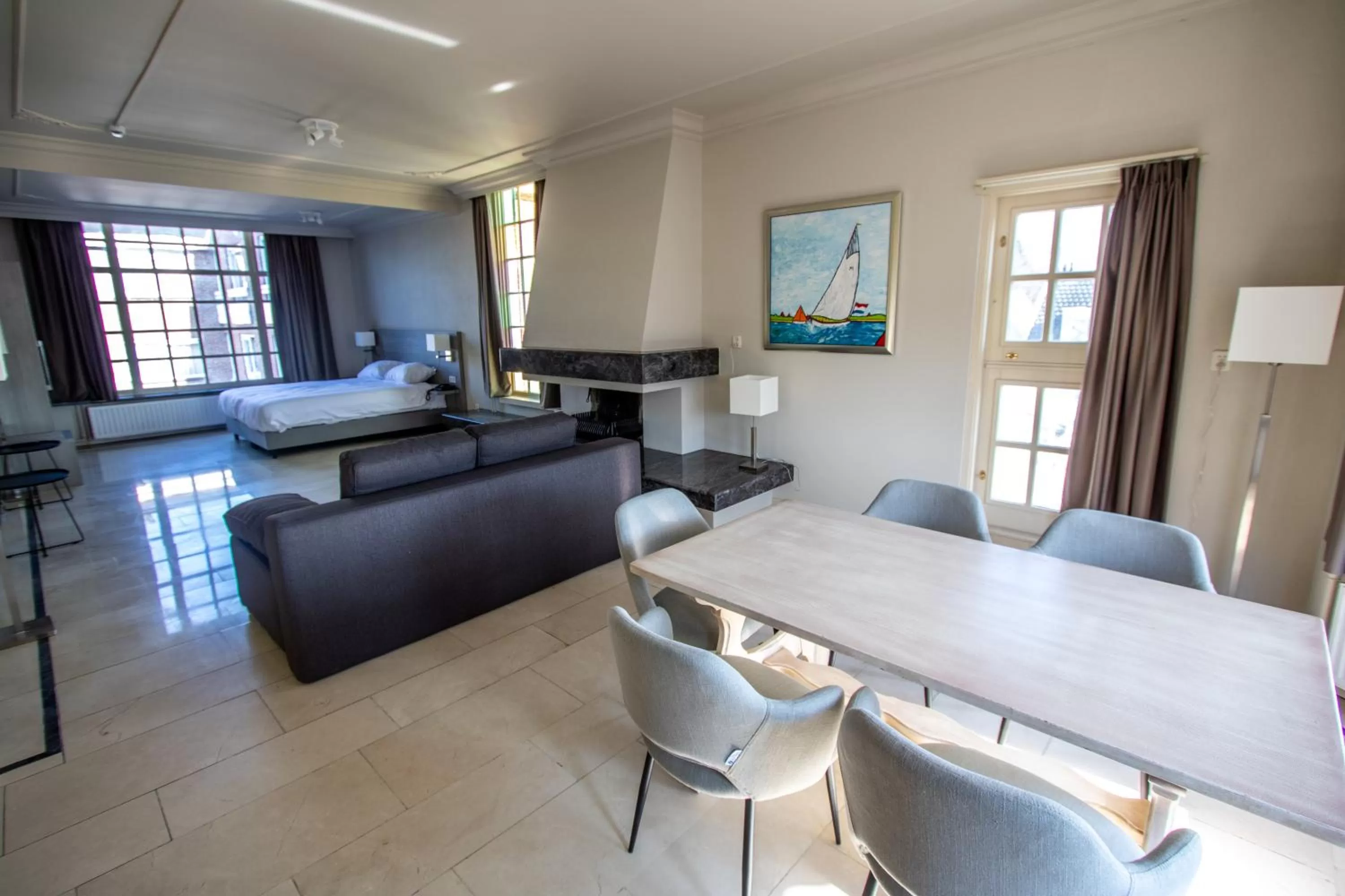 Seating area in Fletcher Hotel Restaurant Marijke