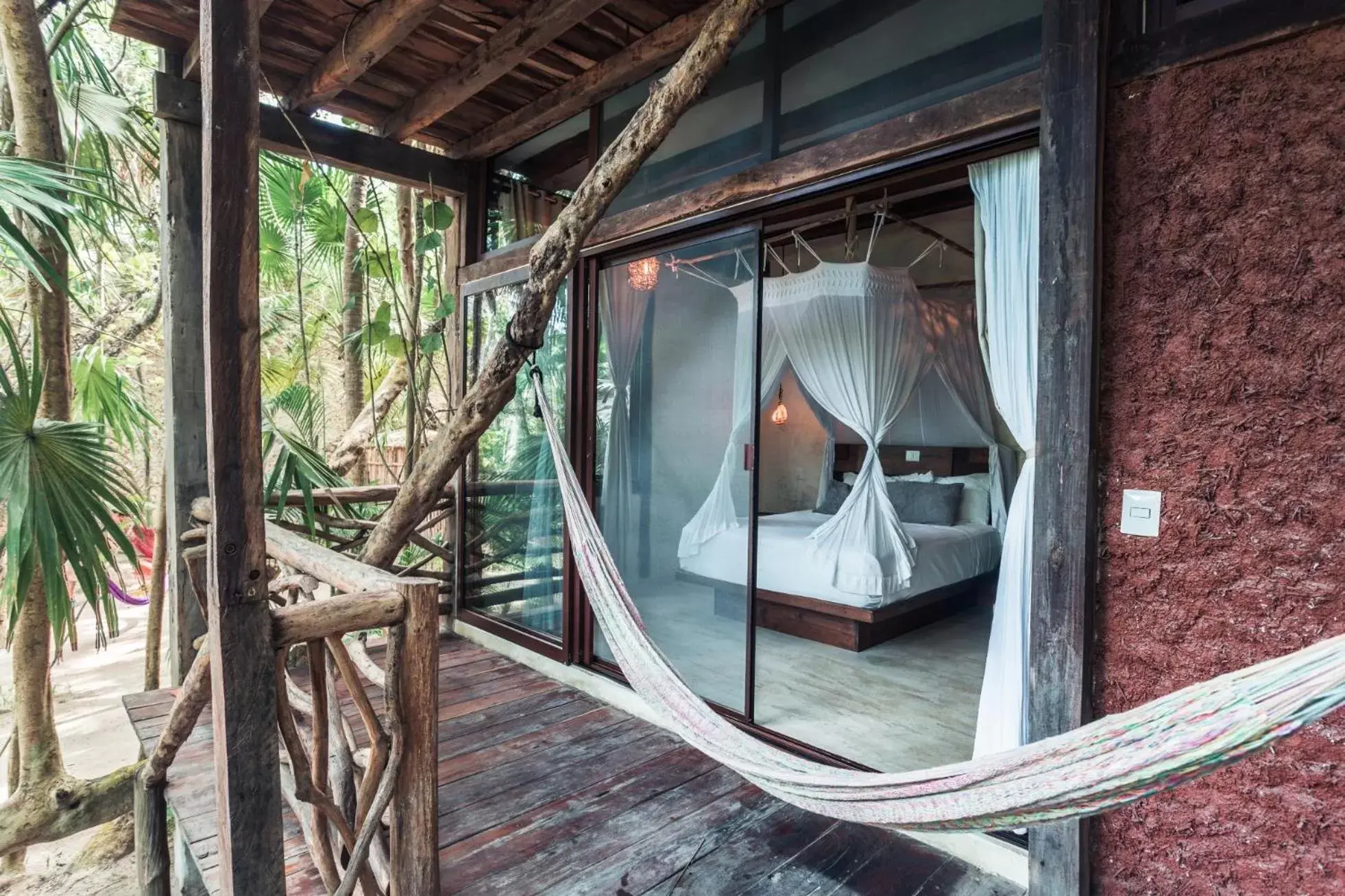 Facade/entrance in Hidden Treehouse Tulum Eco-Hotel