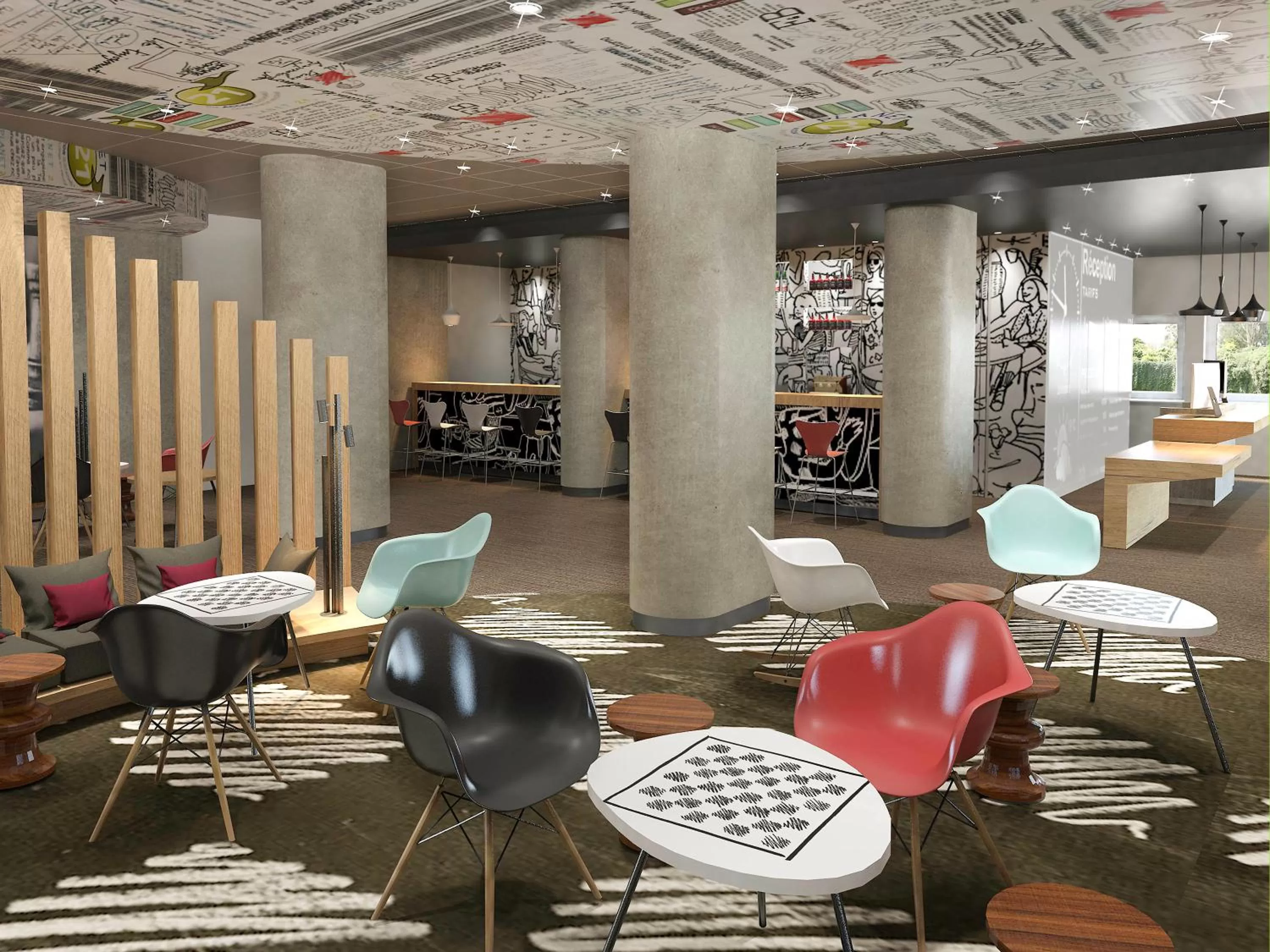 Communal lounge/ TV room in Ibis Wroclaw Centrum