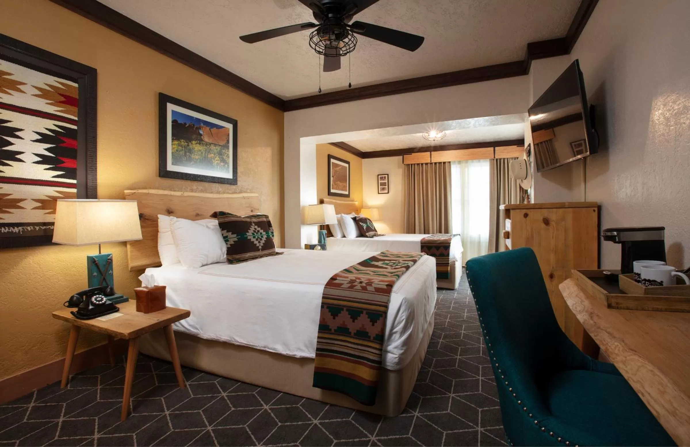 Bedroom, Bed in Hotel El Rancho