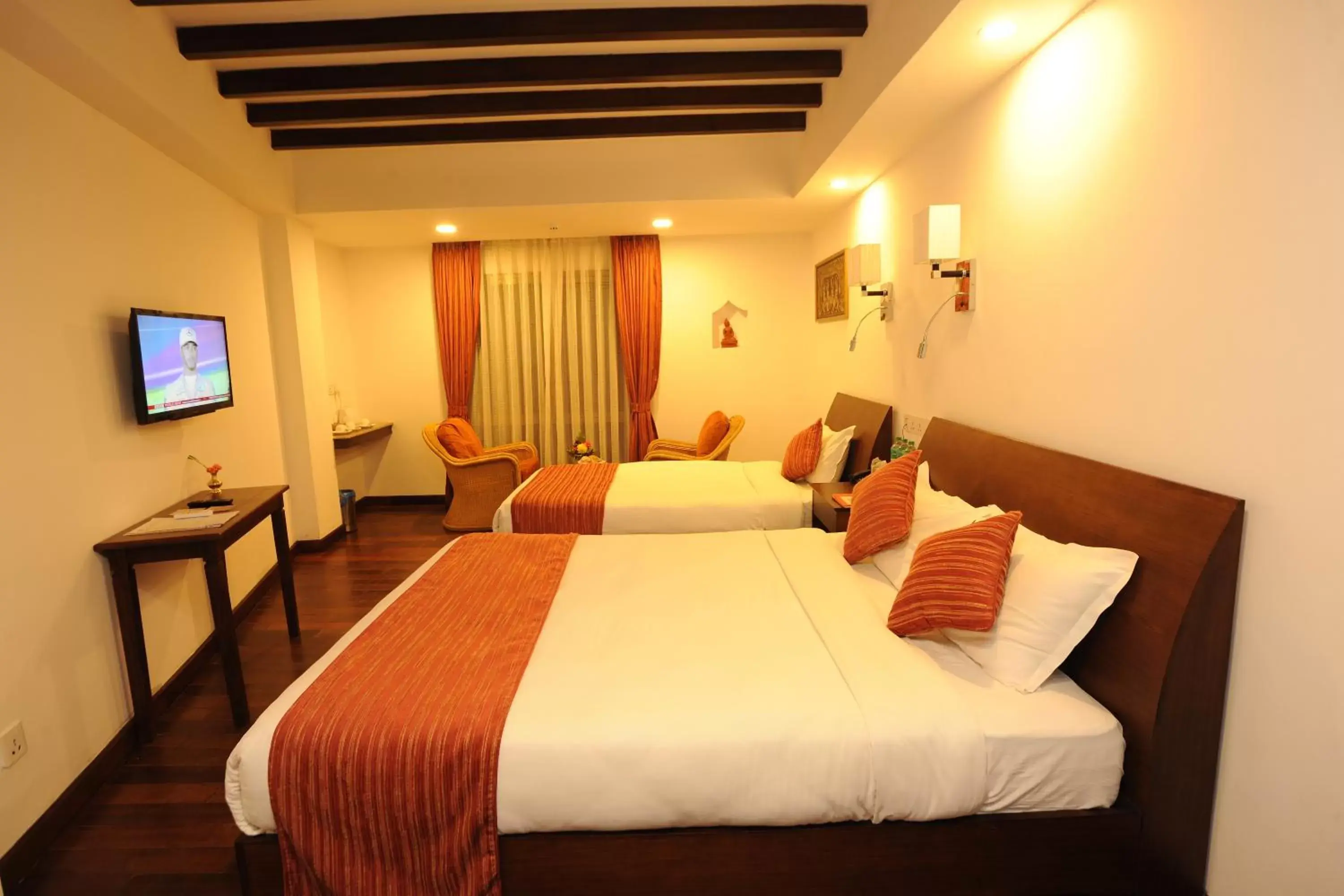Bed in Apsara Boutique Hotel