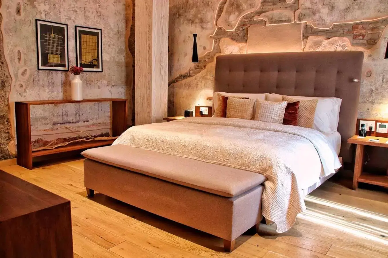 Bed in Cartesiano Boutique & Wellness Hotel