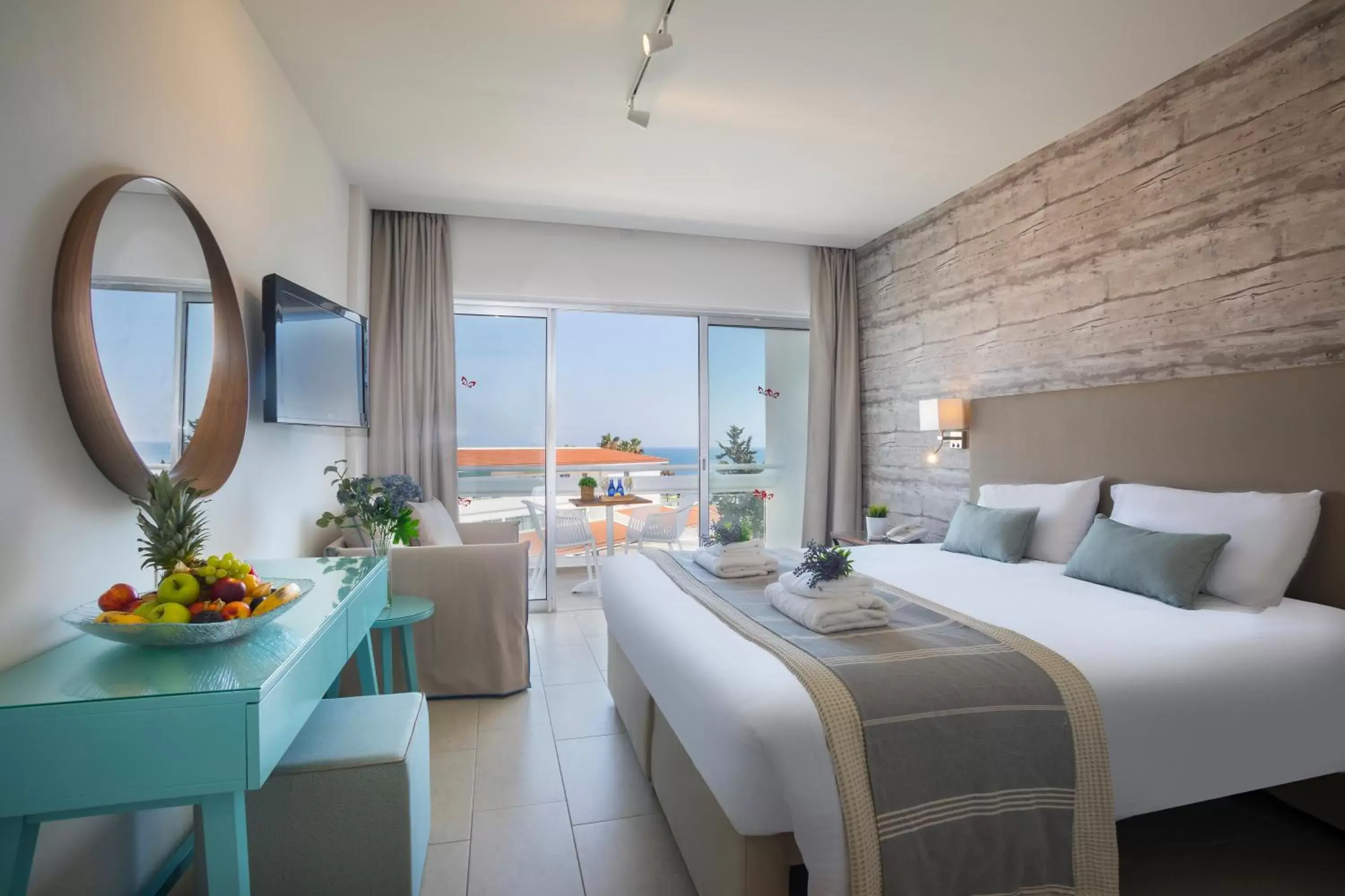 Double or Twin Room with Side Sea View in Leonardo Plaza Cypria Maris Beach Hotel & Spa