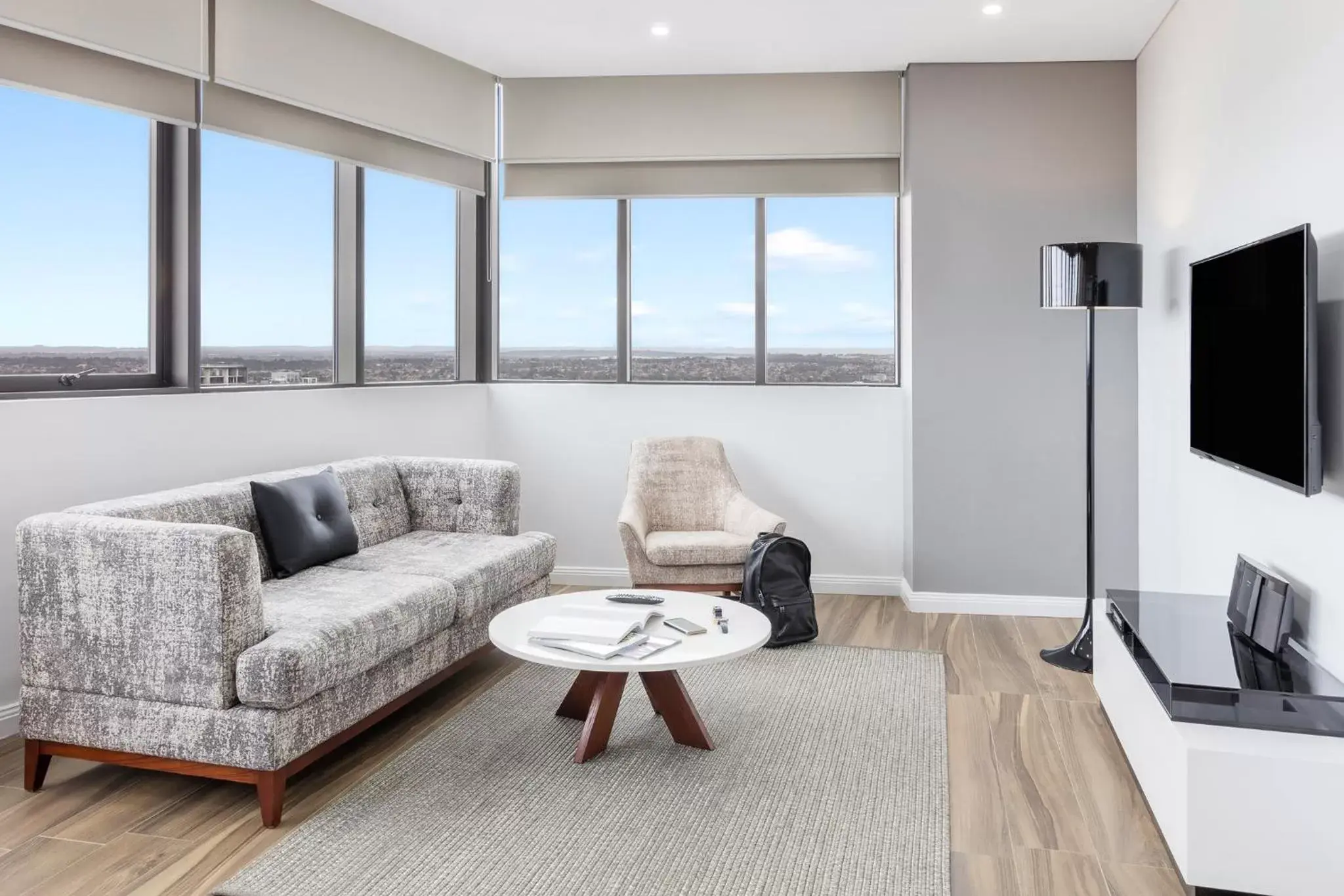 TV and multimedia, Seating Area in Meriton Suites Church Street, Parramatta