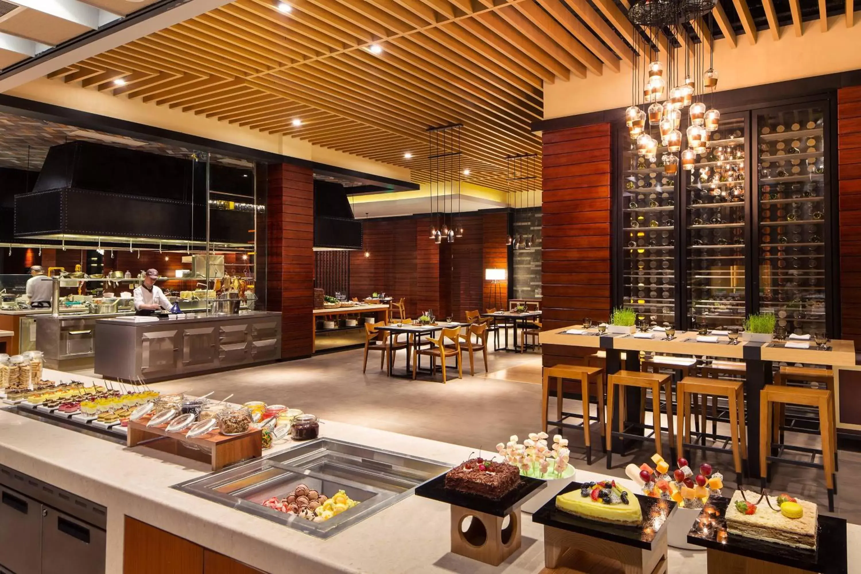 Kitchen or kitchenette, Restaurant/Places to Eat in Shunde Marriott Hotel