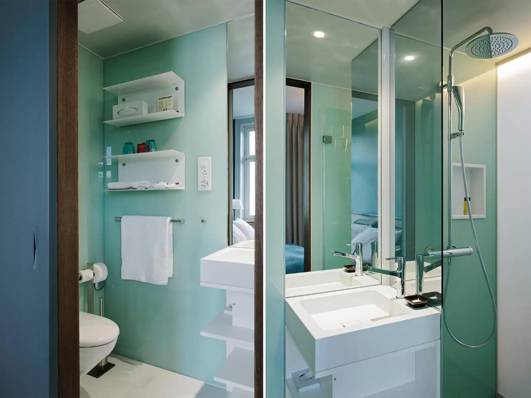 Bathroom in Design Hotel Plattenhof