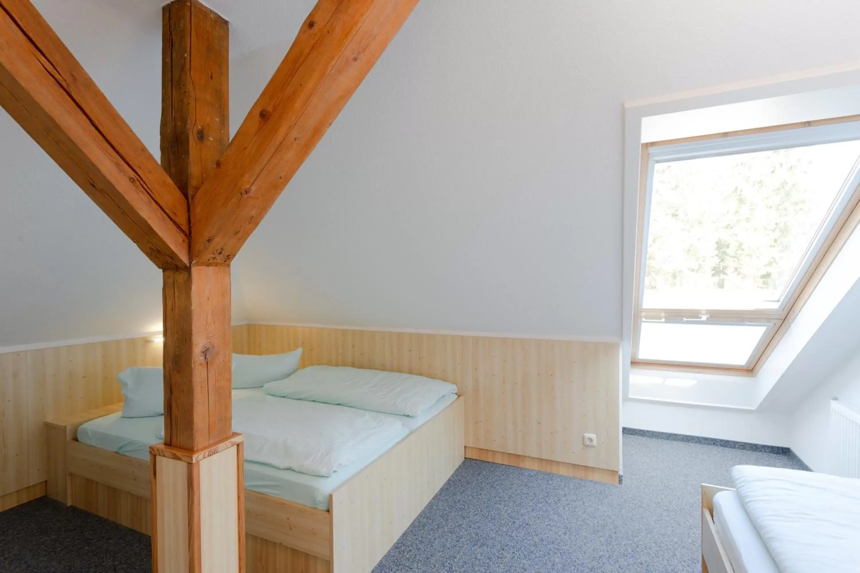 Bedroom, Bed in Sportpark Rabenberg
