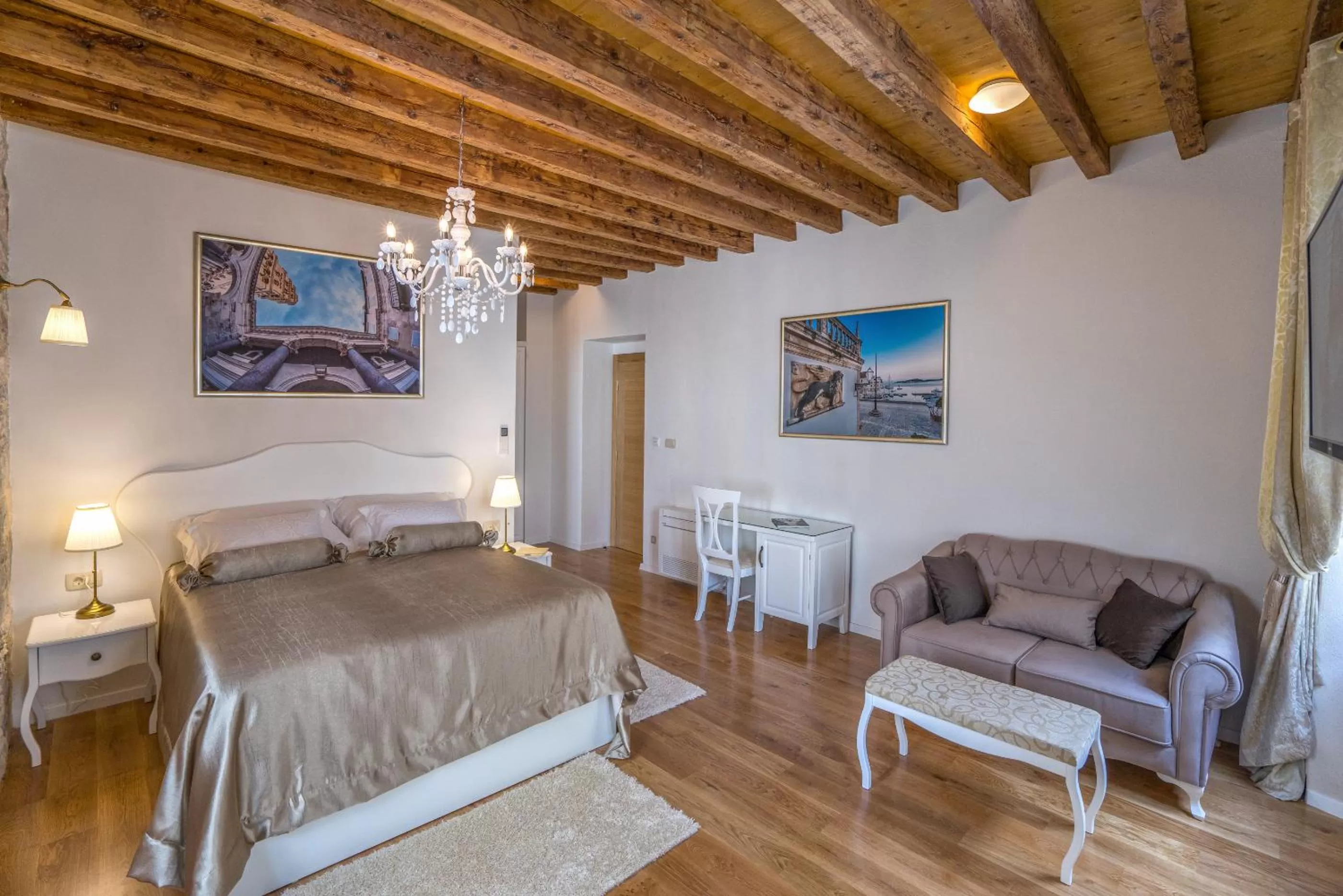 View (from property/room), Bed in Villa Split Heritage Hotel