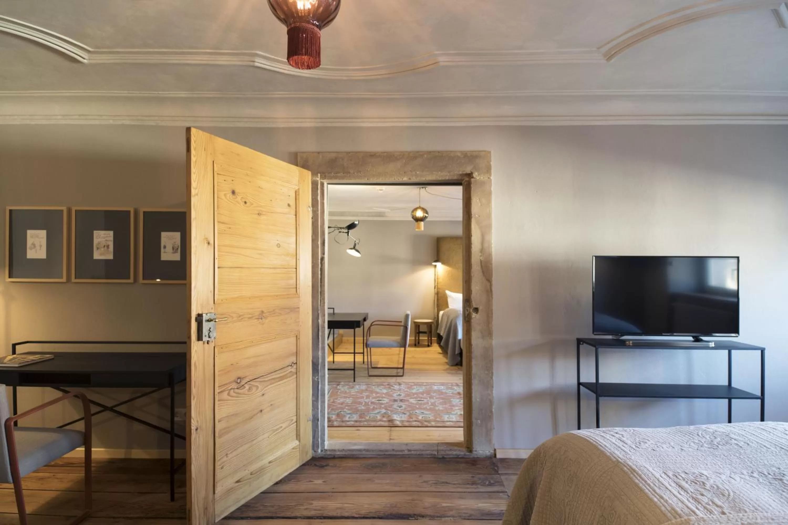 Bedroom, Bed in Hotel Sonne