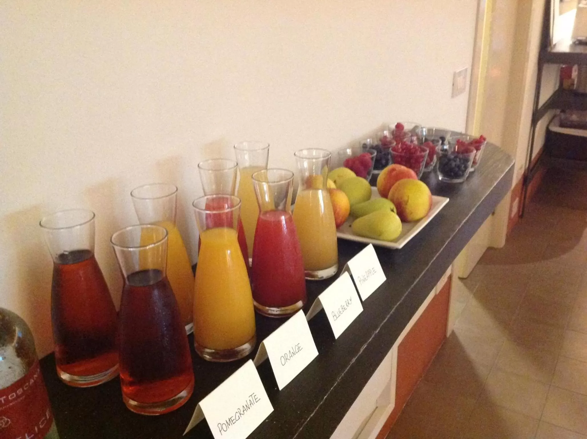 Food and drinks in A440 in Tuscany