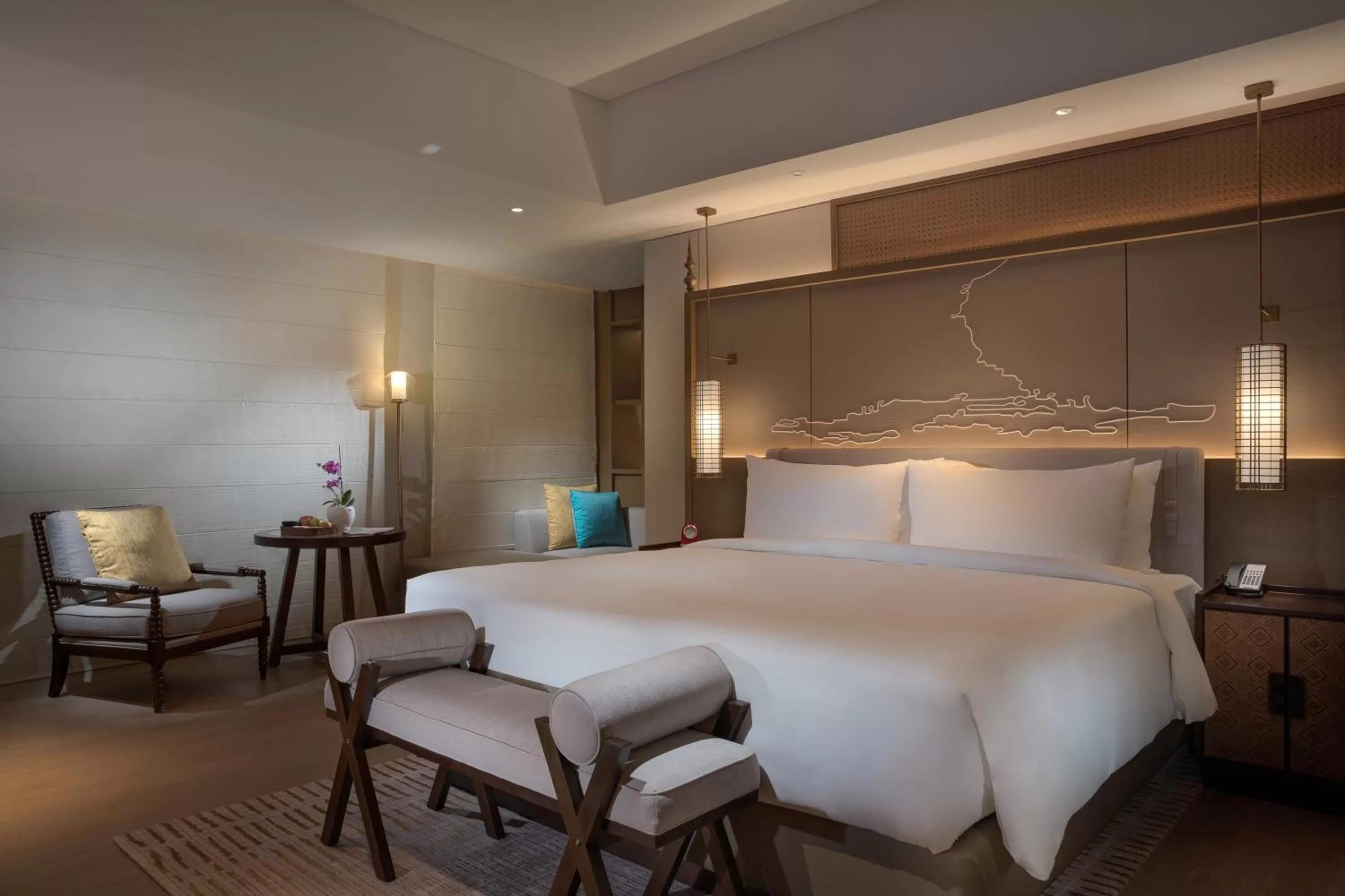 Bed in Pan Pacific Yangon