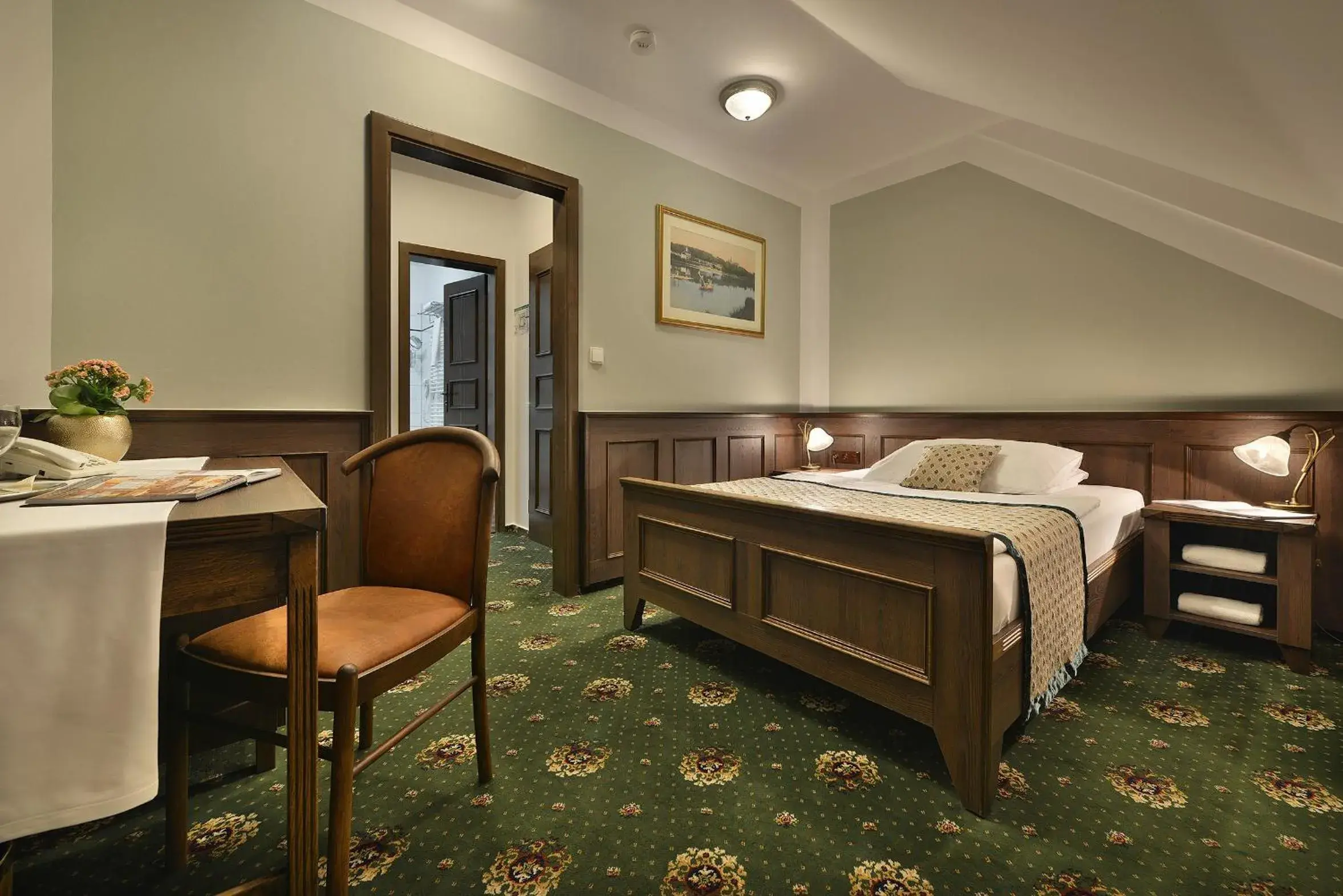 Bed in Hotel Podhrad