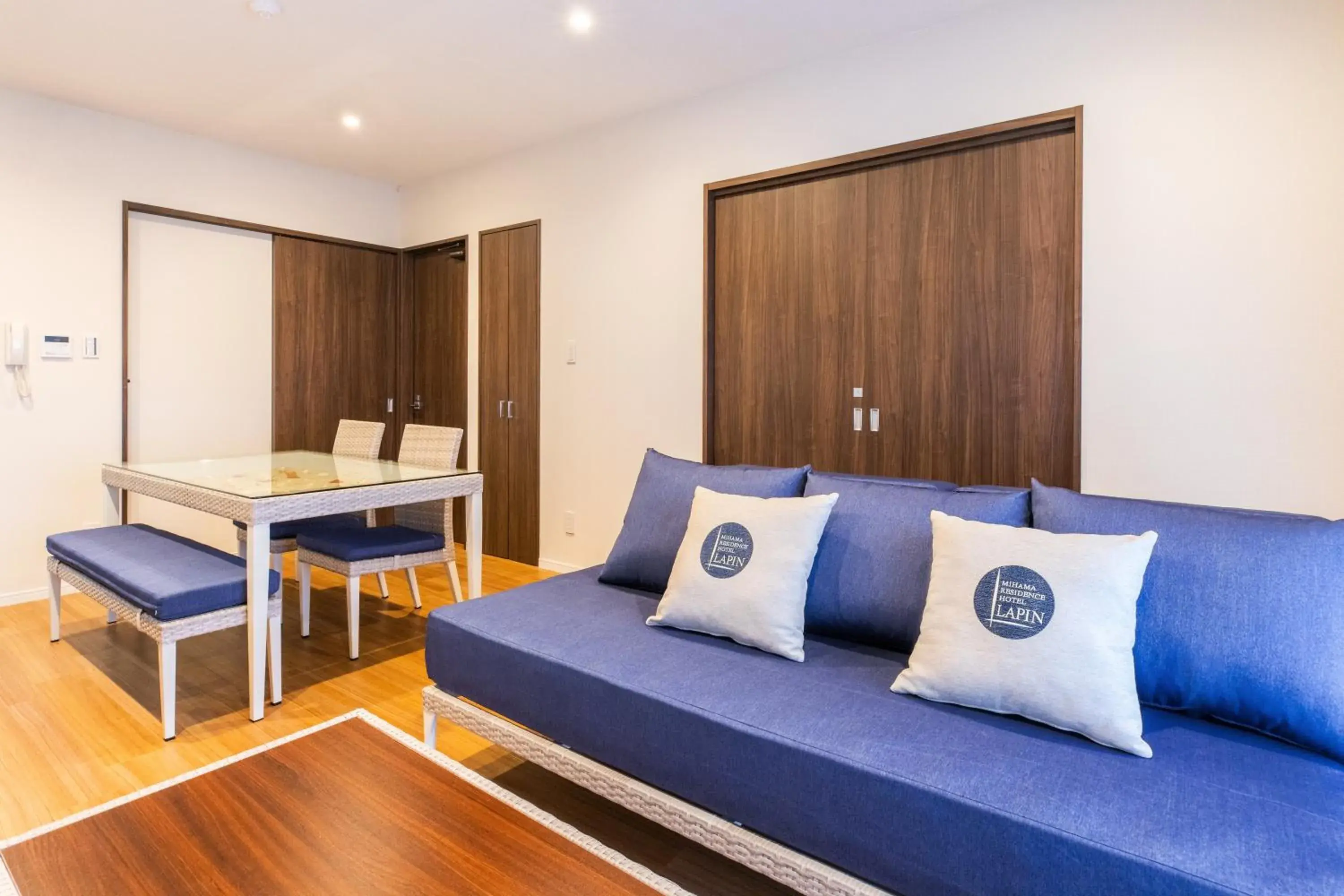 Photo of the whole room, Seating Area in LAPIN MIHAMA Residence Hotel