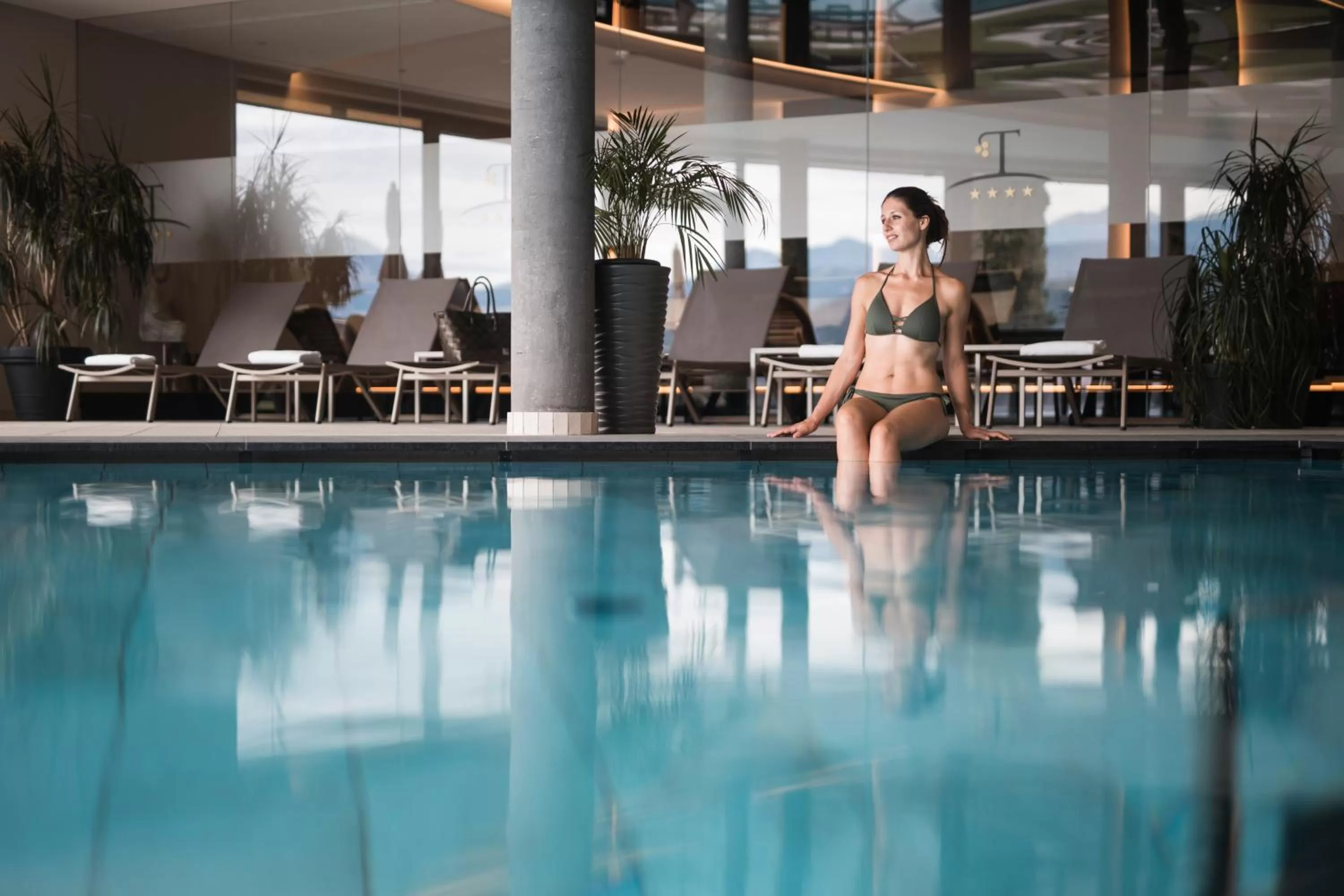 Swimming pool in Hotel Torgglhof