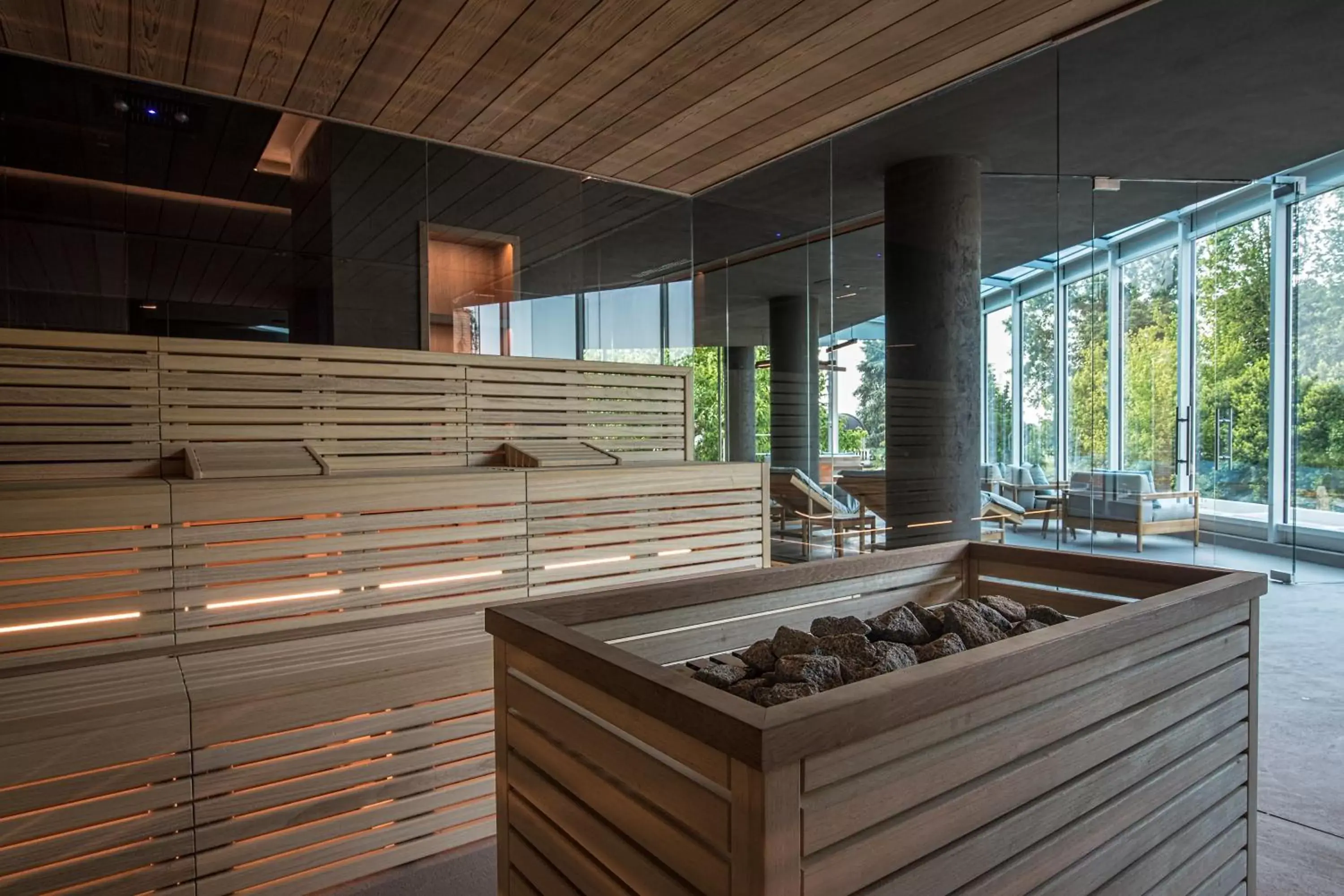 Sauna in Terme Preistoriche Resort & Spa