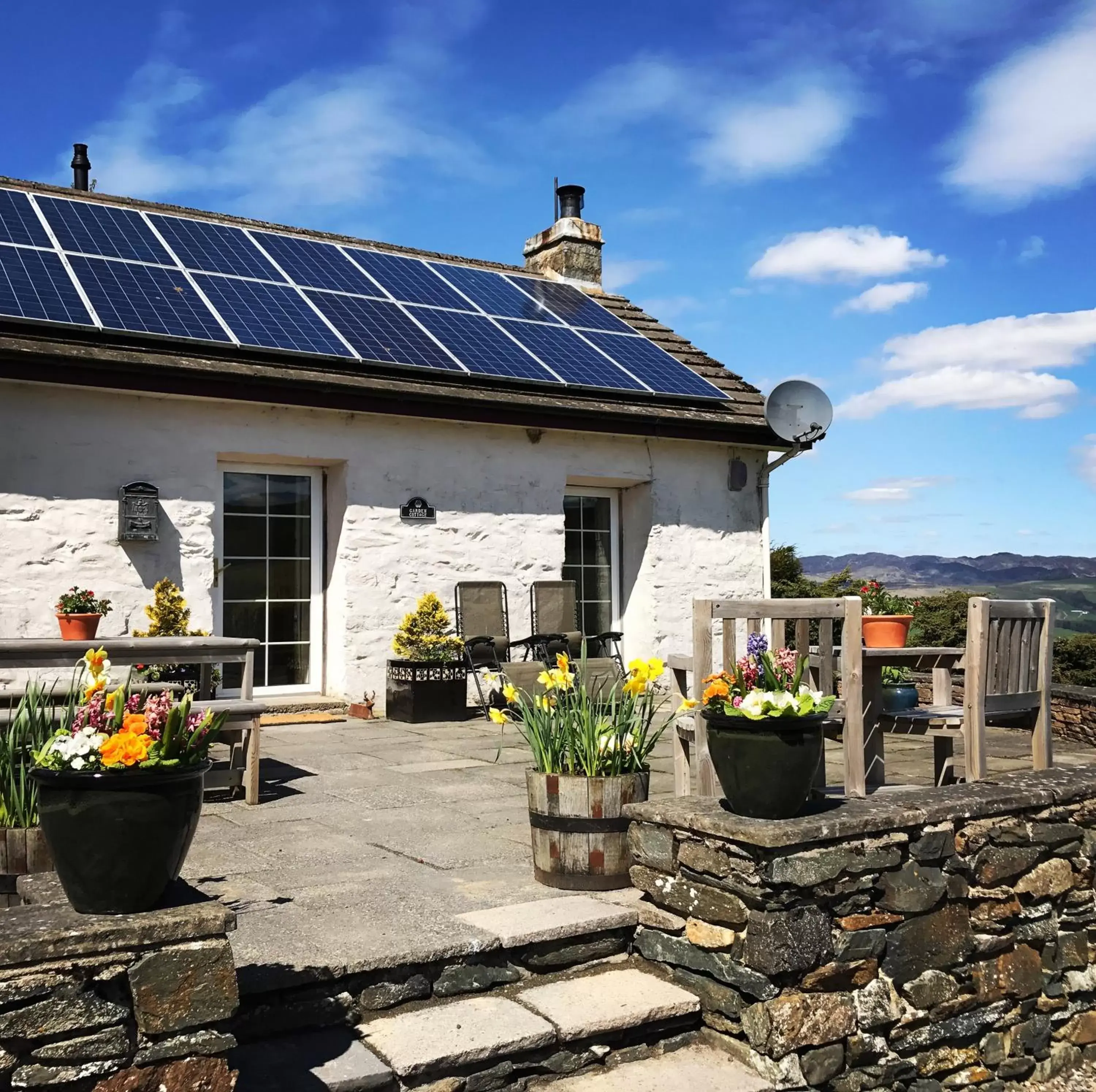 Patio, Property Building in Errichel House and Cottages