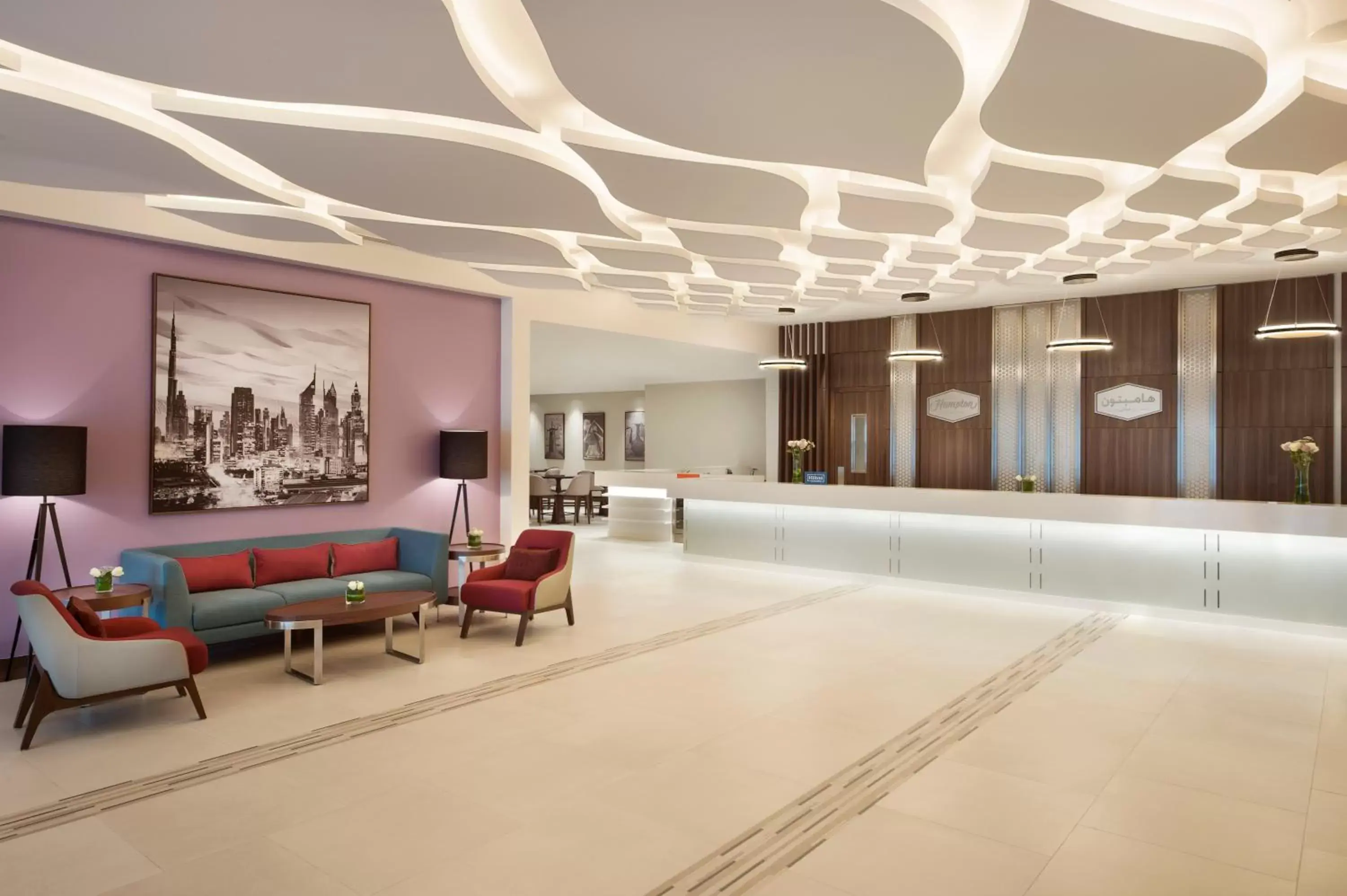 Property building, Lobby/Reception in Hampton By Hilton Dubai Airport