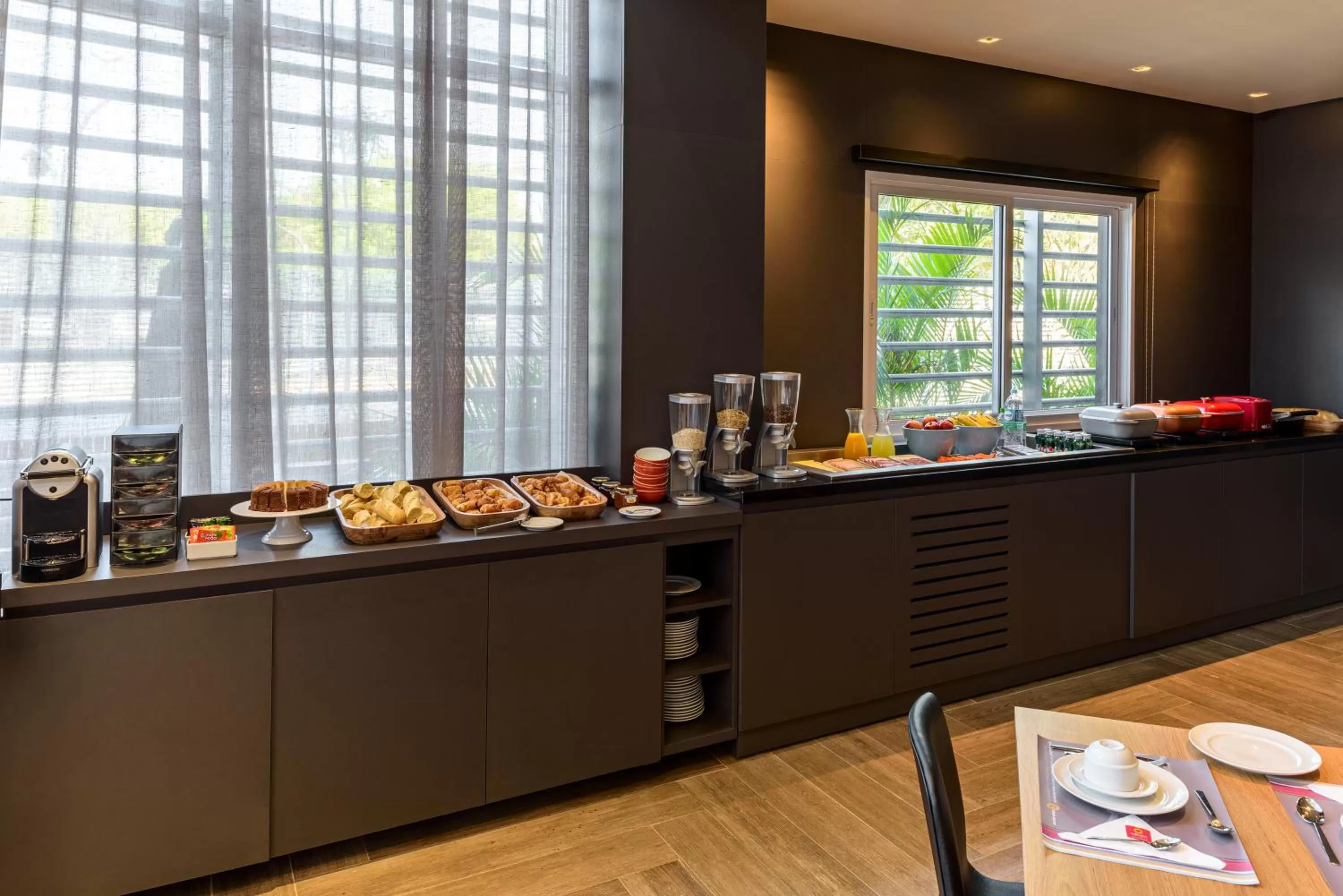 Buffet breakfast in Aparthotel Adagio Sao Bernardo Do Campo