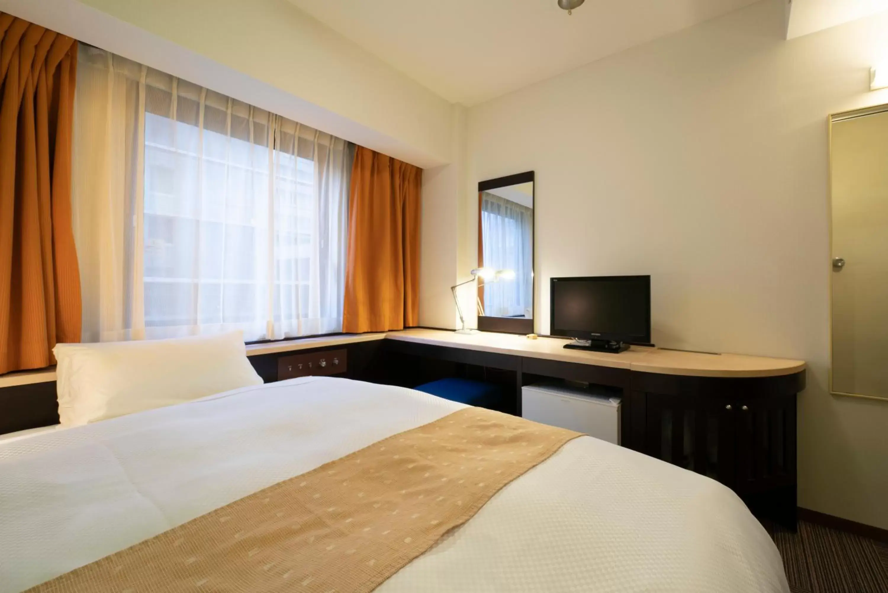 Communal lounge/ TV room, Bed in Hotel S-plus Nagoya Sakae