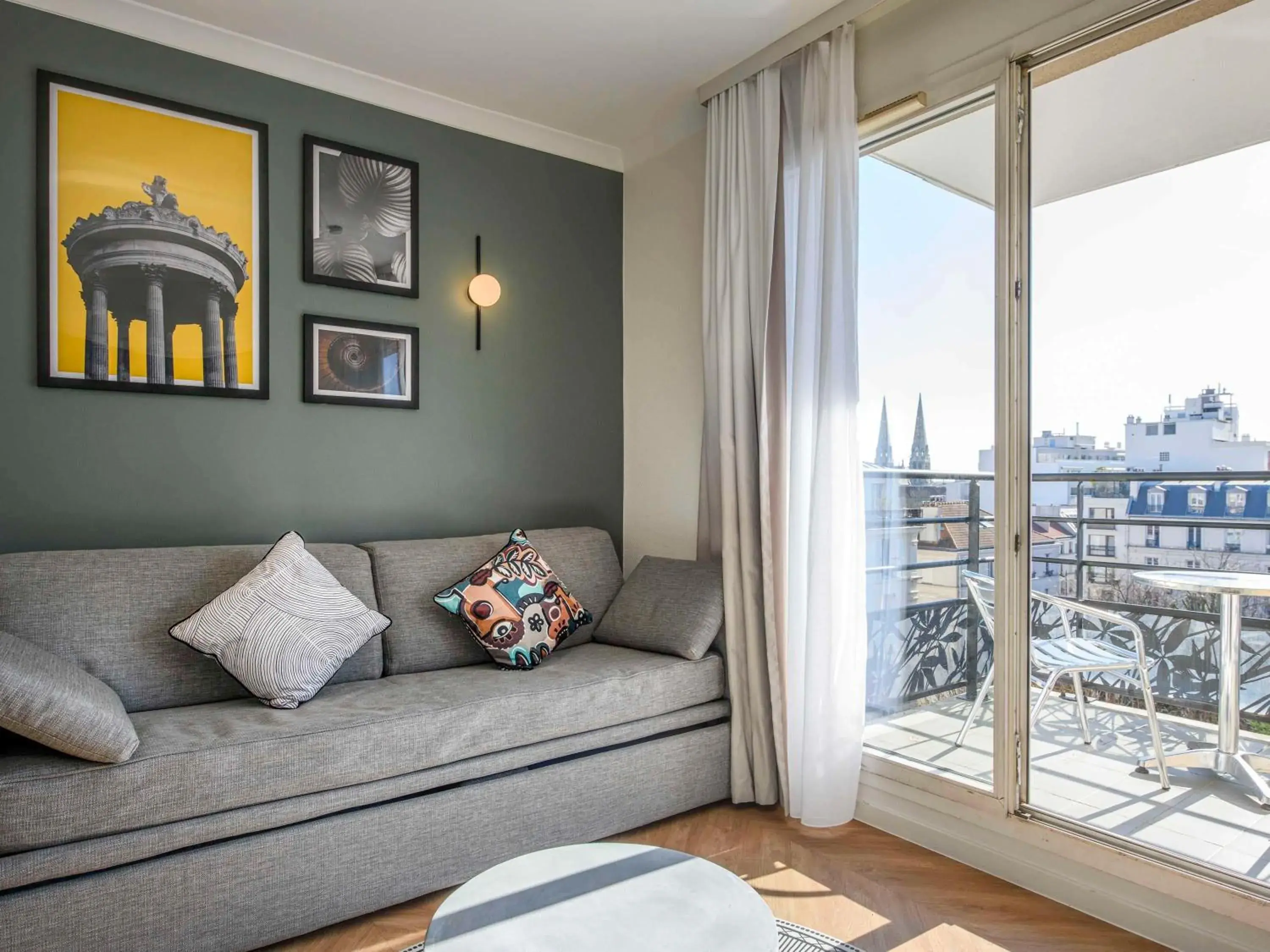 Bedroom, Seating Area in Adagio Paris Buttes Chaumont Aparthotel