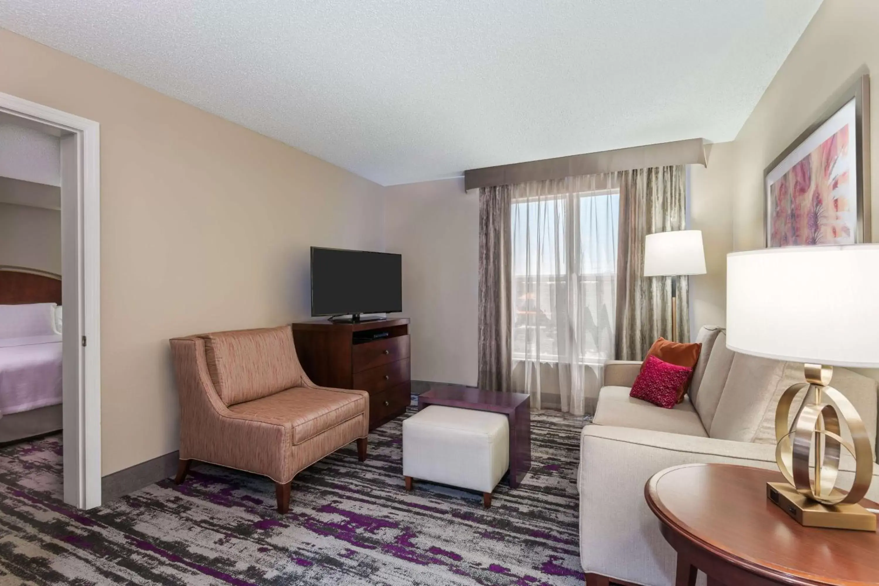 Living room, Seating Area in Homewood Suites by Hilton Orlando-UCF Area